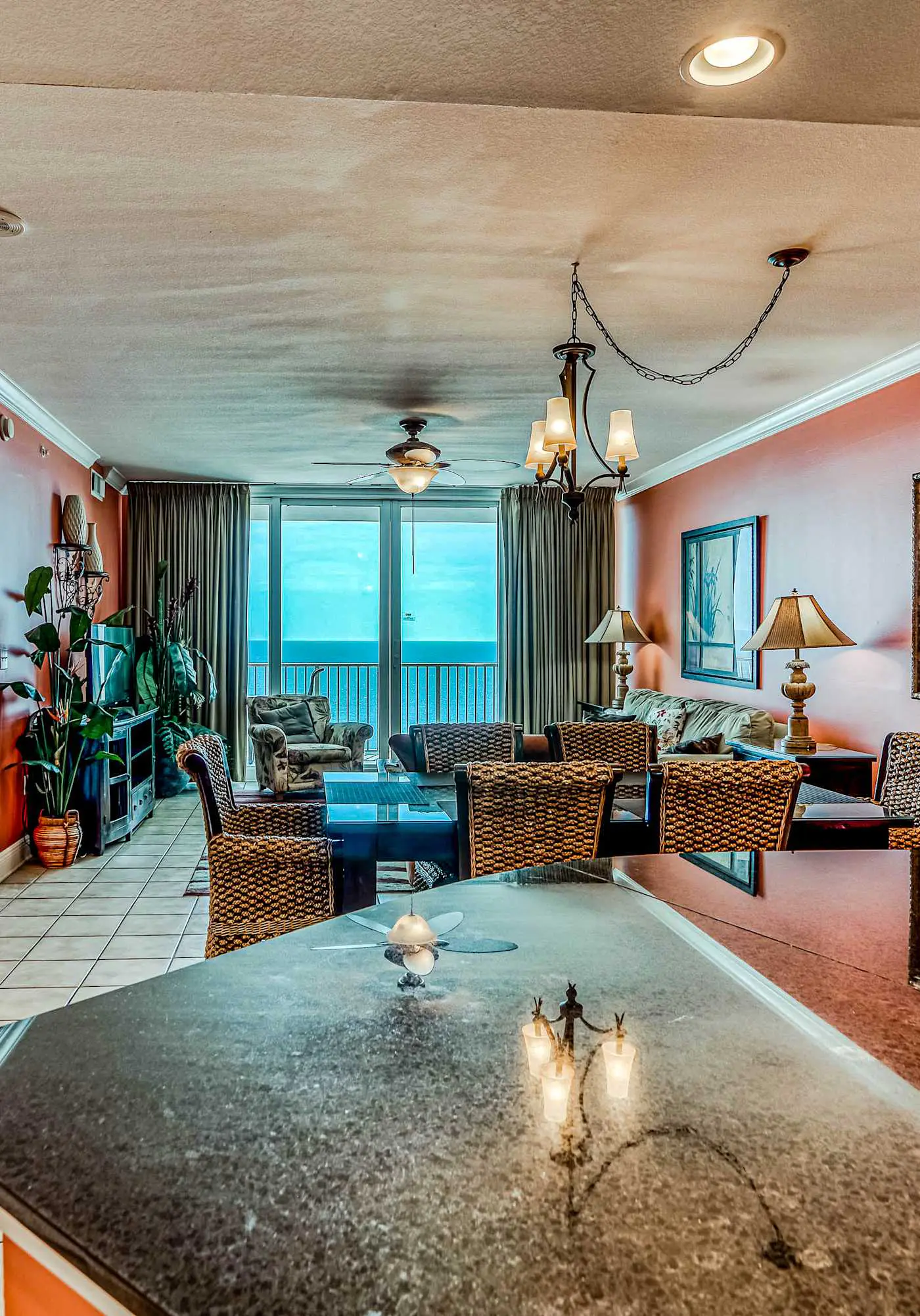 Gulf front condo with multiple community pools, a private balcony, & gym