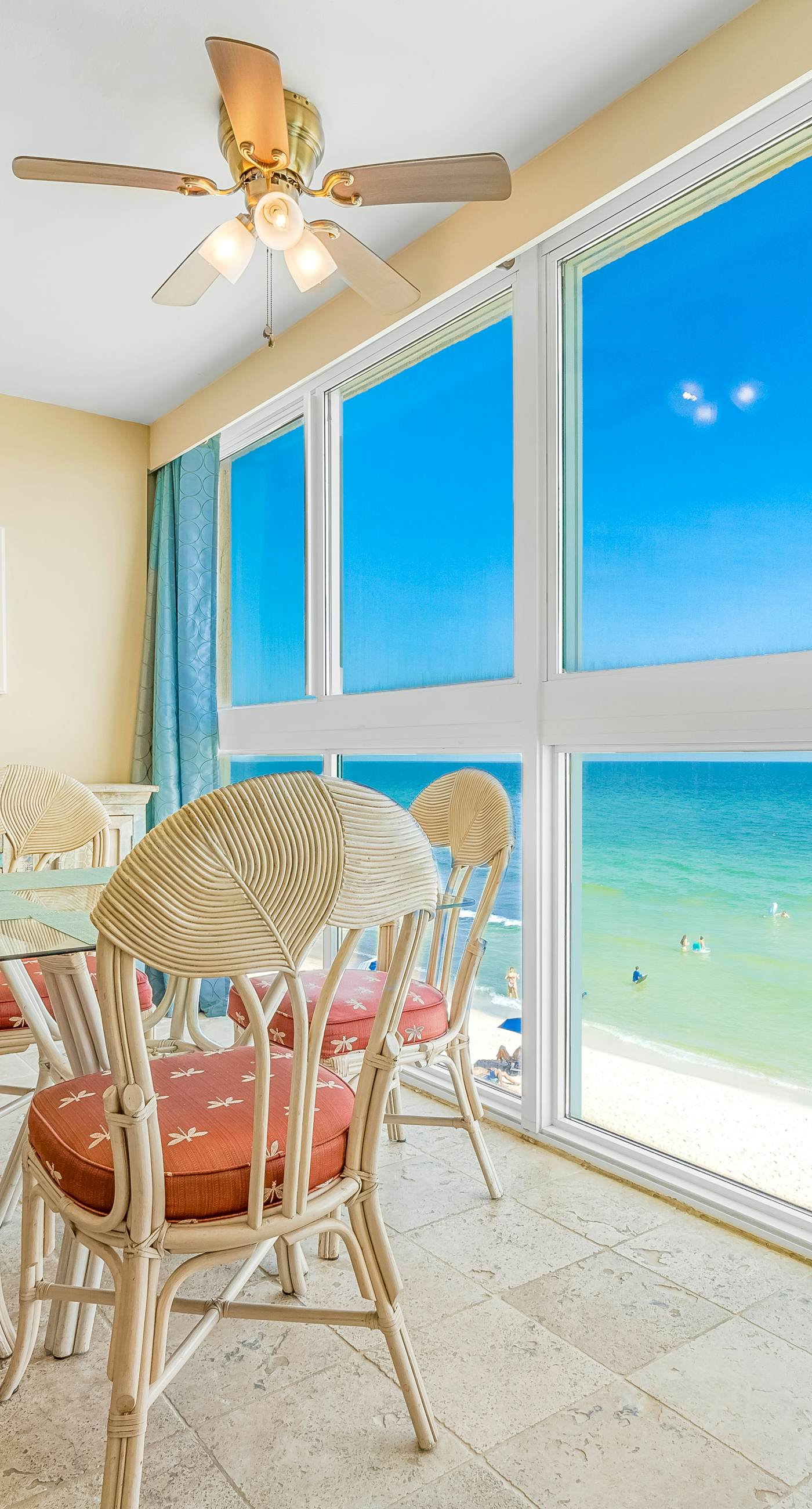 Sunny, Gulf-front beach condo with central AC & a pool