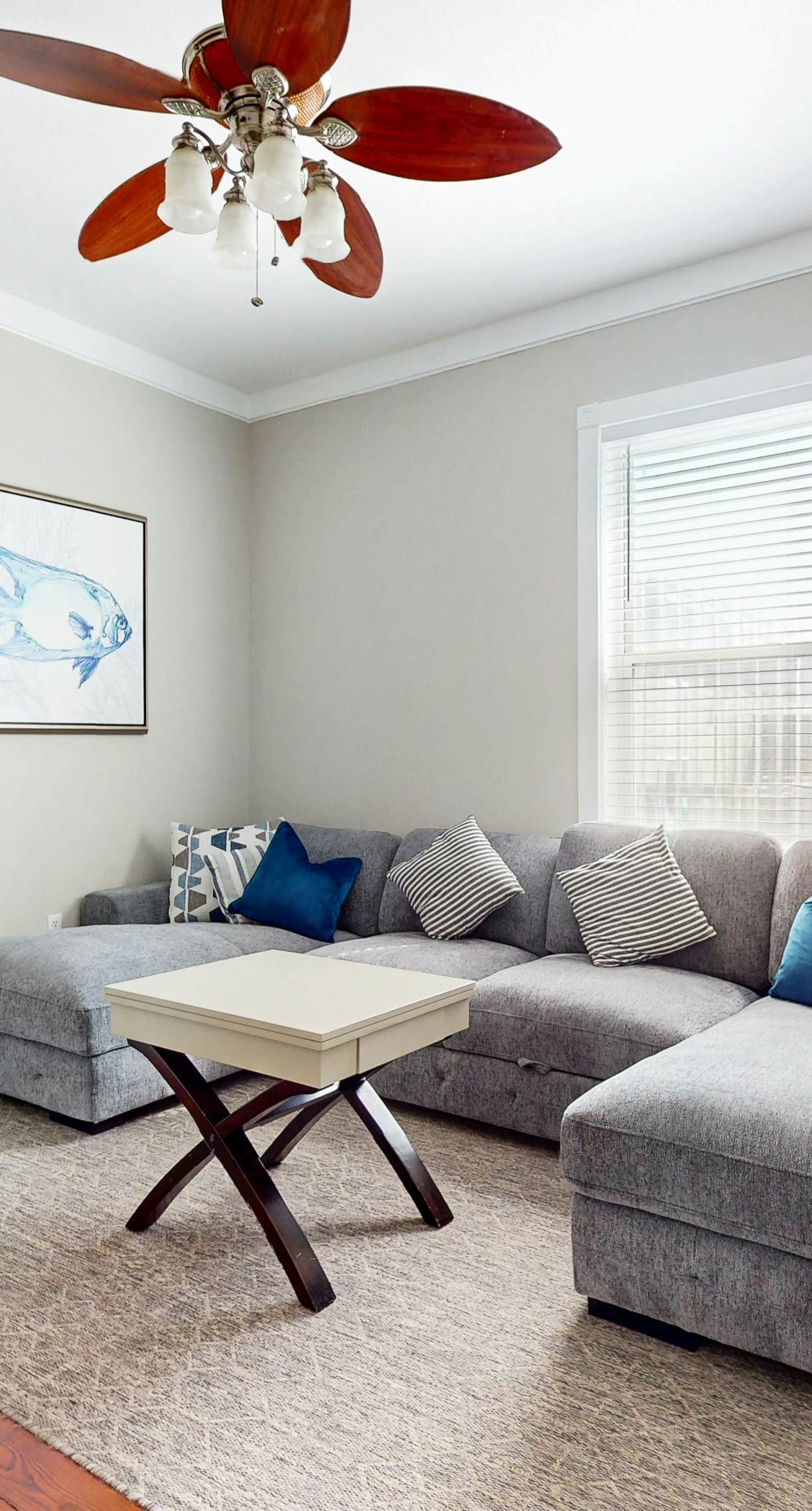 Lagoon-front dog-friendly duplex with heated outdoor pool, hot tub, & central AC