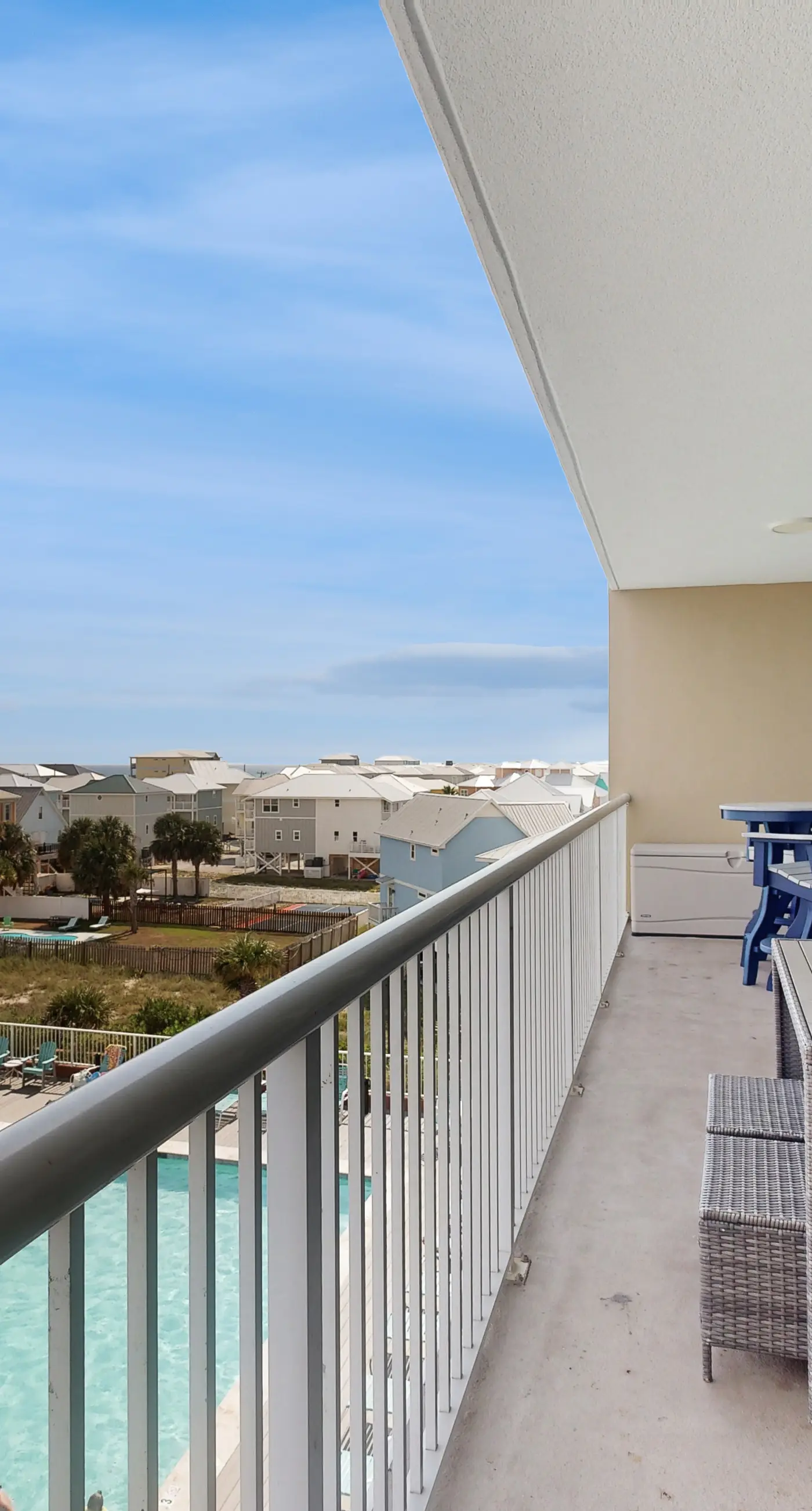 Waterfront Gem by Lagoon w/ Pool, Balcony & Gulf Views - Short Walk to Beach