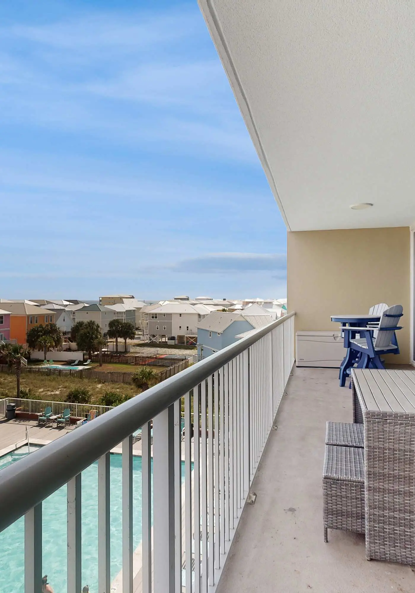 Waterfront Gem by Lagoon w/ Pool, Balcony & Gulf Views - Short Walk to Beach