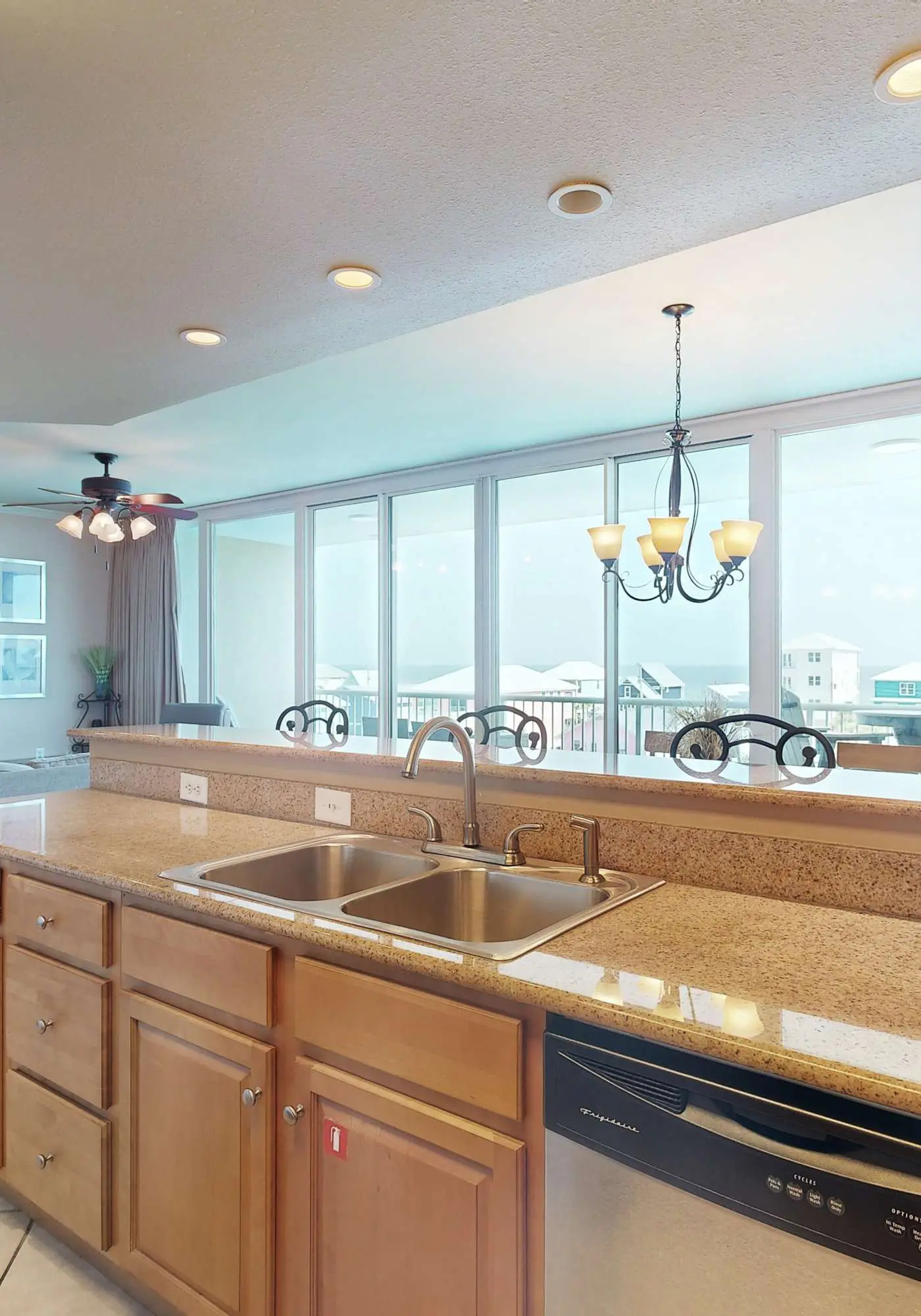 Waterfront Gem by Lagoon w/ Pool, Balcony & Gulf Views - Short Walk to Beach