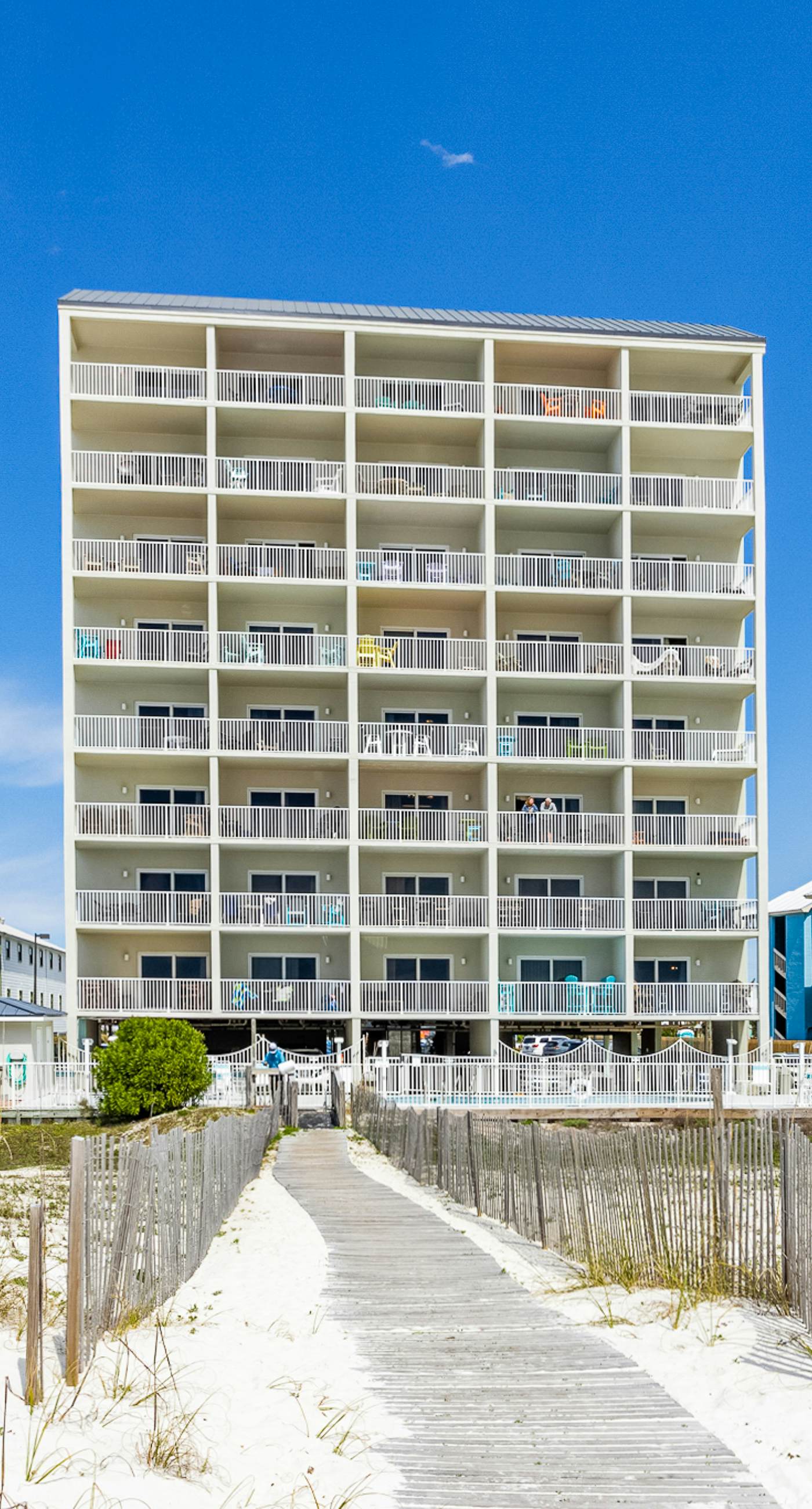 Delightful beachfront condo w/ a furnished balcony, views, & a shared pool