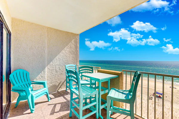Tropical Winds beachfront beauty with pool, balcony, grills - close to beach