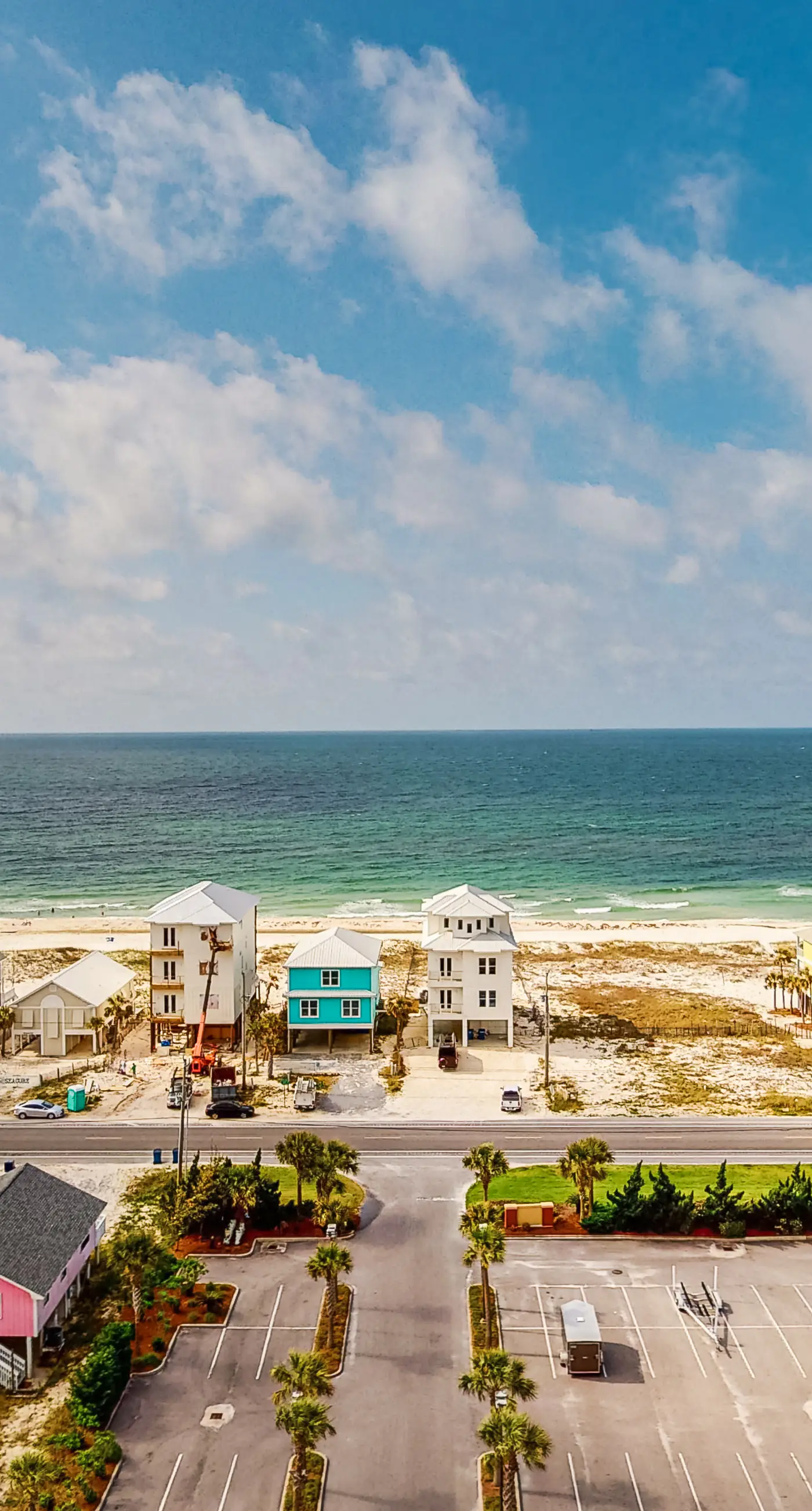 Gulf-view getaway with on-site pool, hot tub, sauna, and fitness center