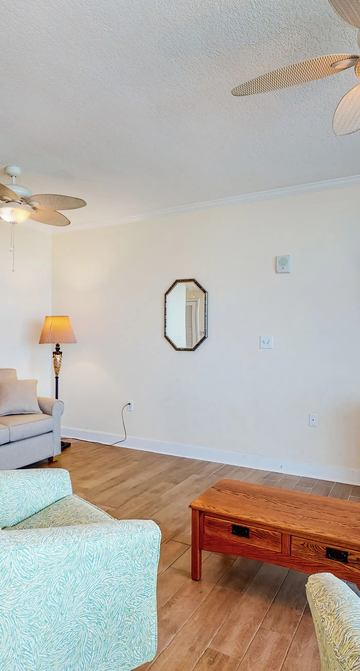 Gulf-view getaway with on-site pool, hot tub, sauna, and fitness center