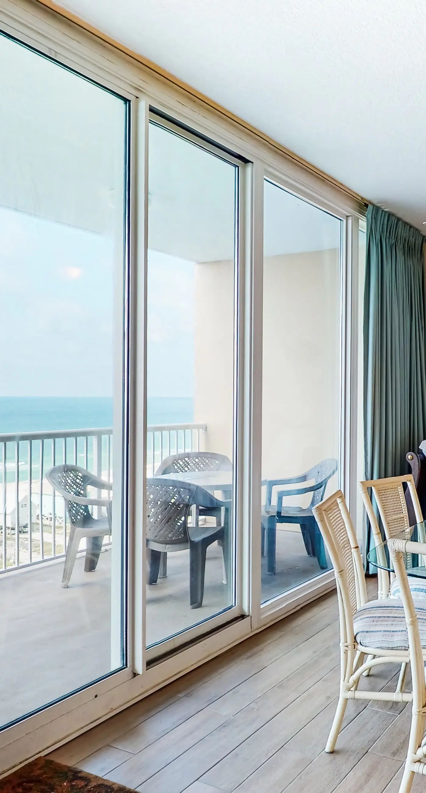 Gulf-view getaway with on-site pool, hot tub, sauna, and fitness center