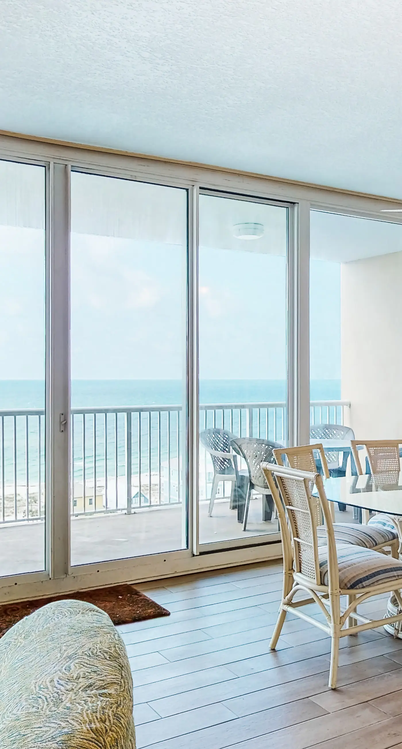 Gulf-view getaway with on-site pool, hot tub, sauna, and fitness center