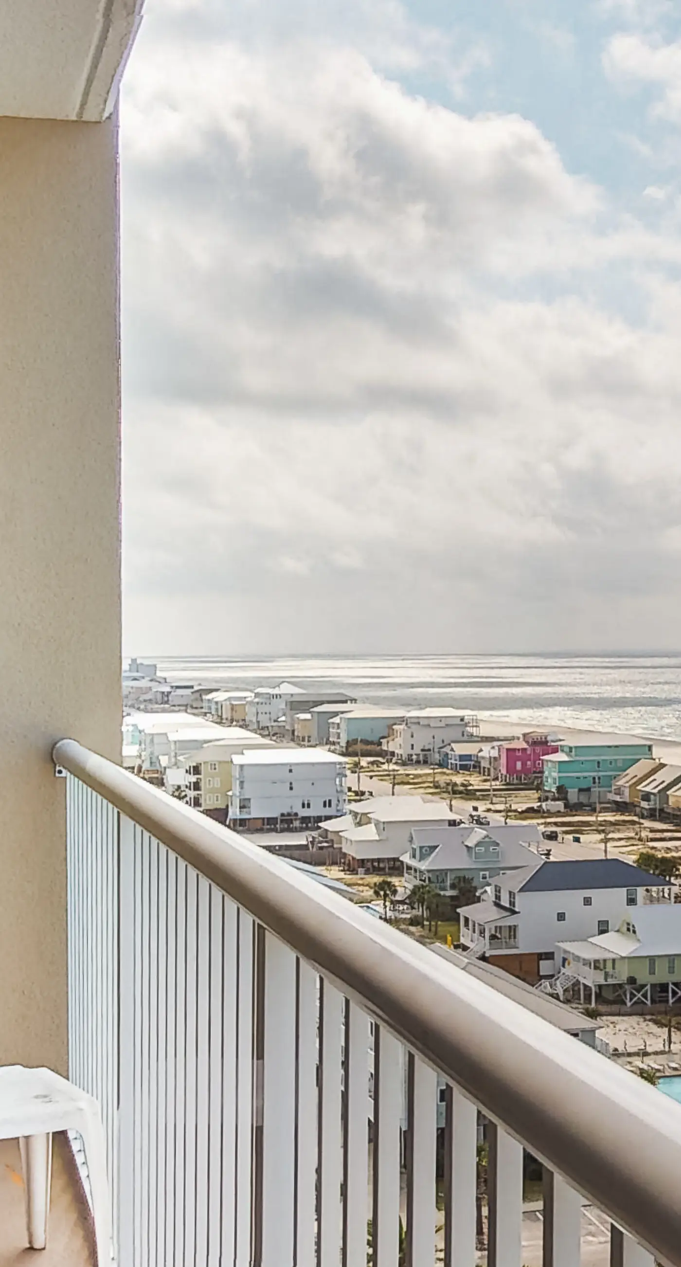 Gulf-view getaway with on-site pool, hot tub, sauna, and fitness center