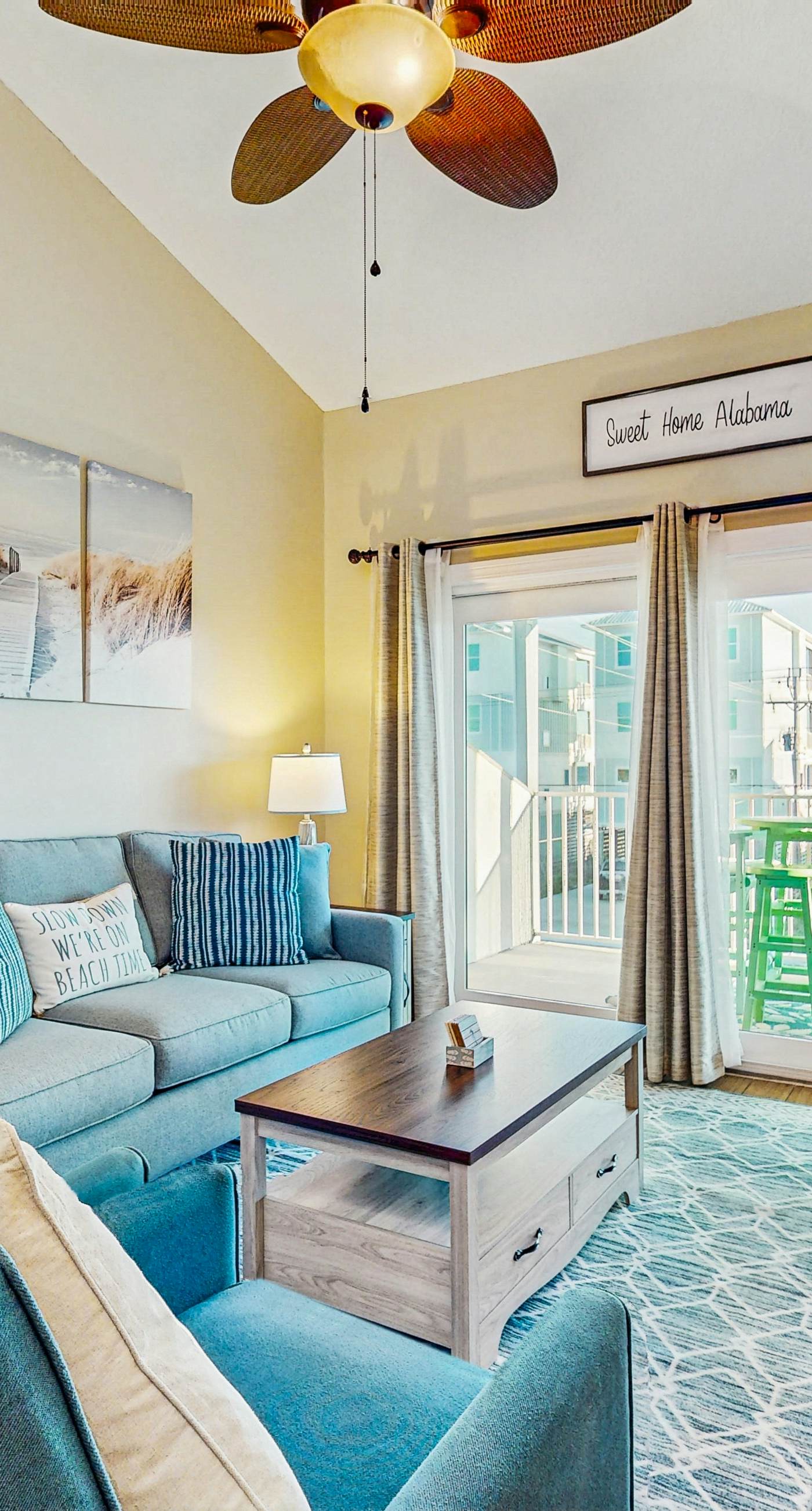 Water-view condo with pool, BBQs, beach access, fishing dock, balcony, & WiFi