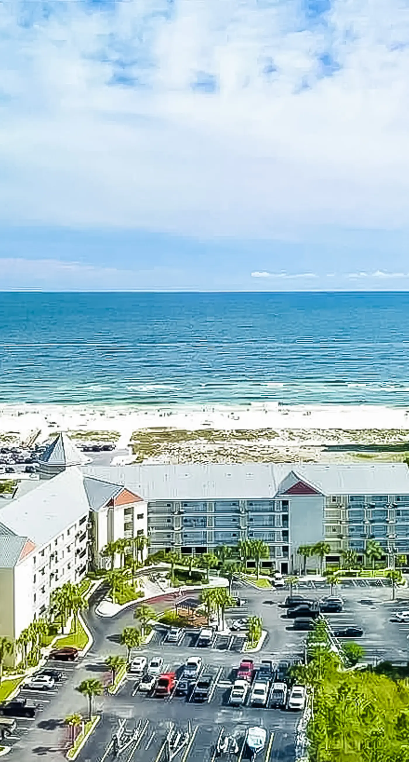 Convenient condo w/ private balcony, beach views, shared pool & AC