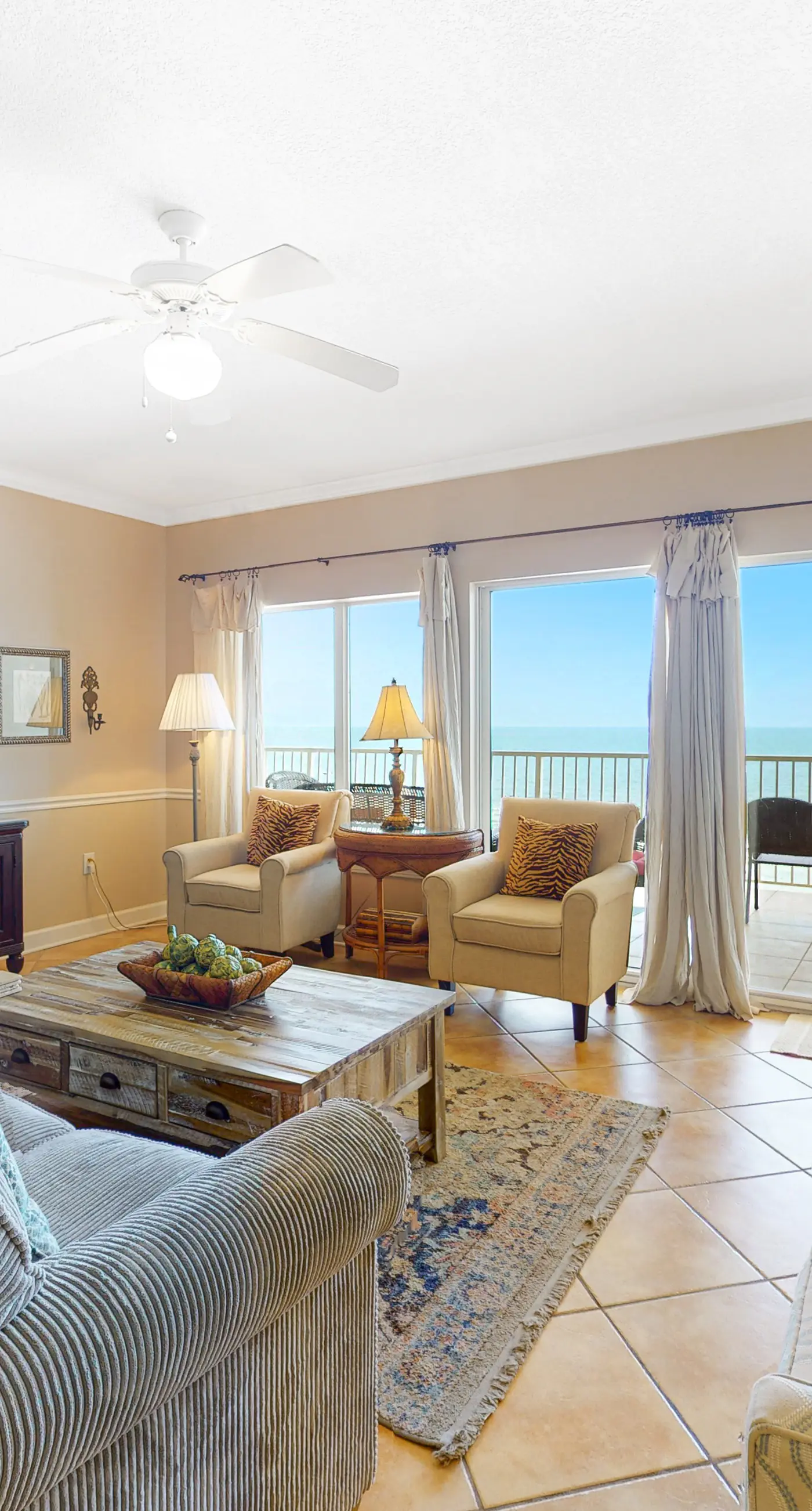 Amazing View Beachfront Condo with Resort Style Pools, Sauna, Beach Access, with a Private Balcony