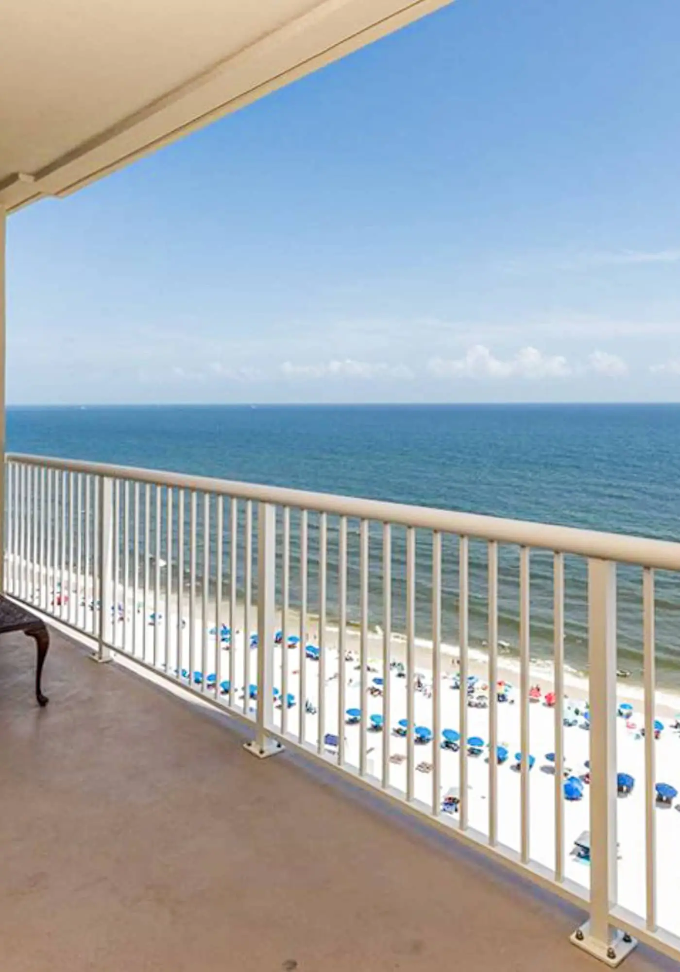 Gulf-front condo with balcony, pool, hot tub, sauna, A/C, & views