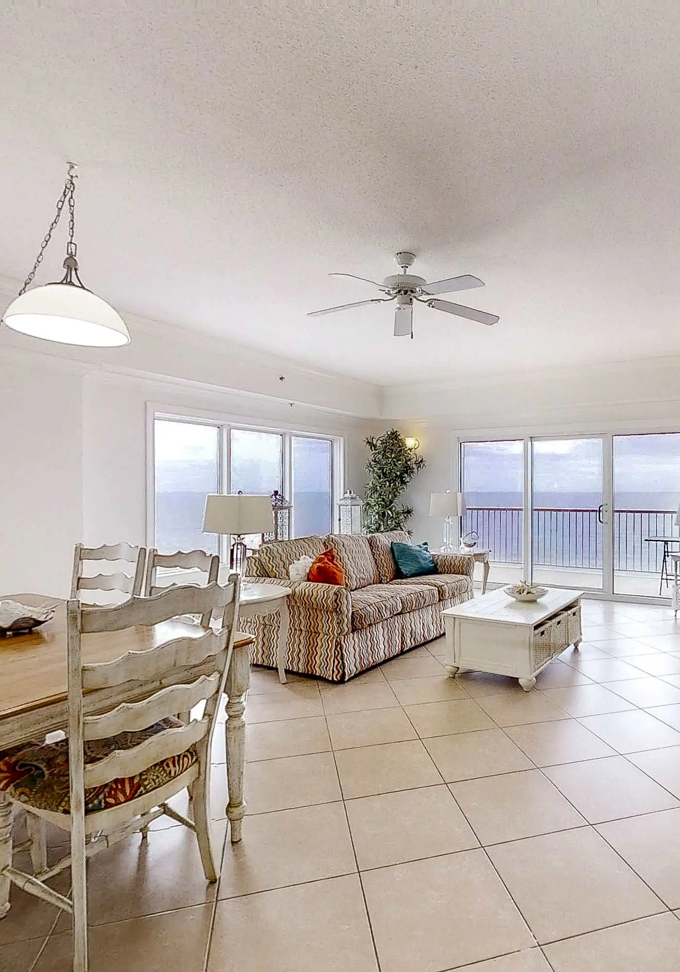 Gulf-front condo with balcony, pool, hot tub, sauna, A/C, & views