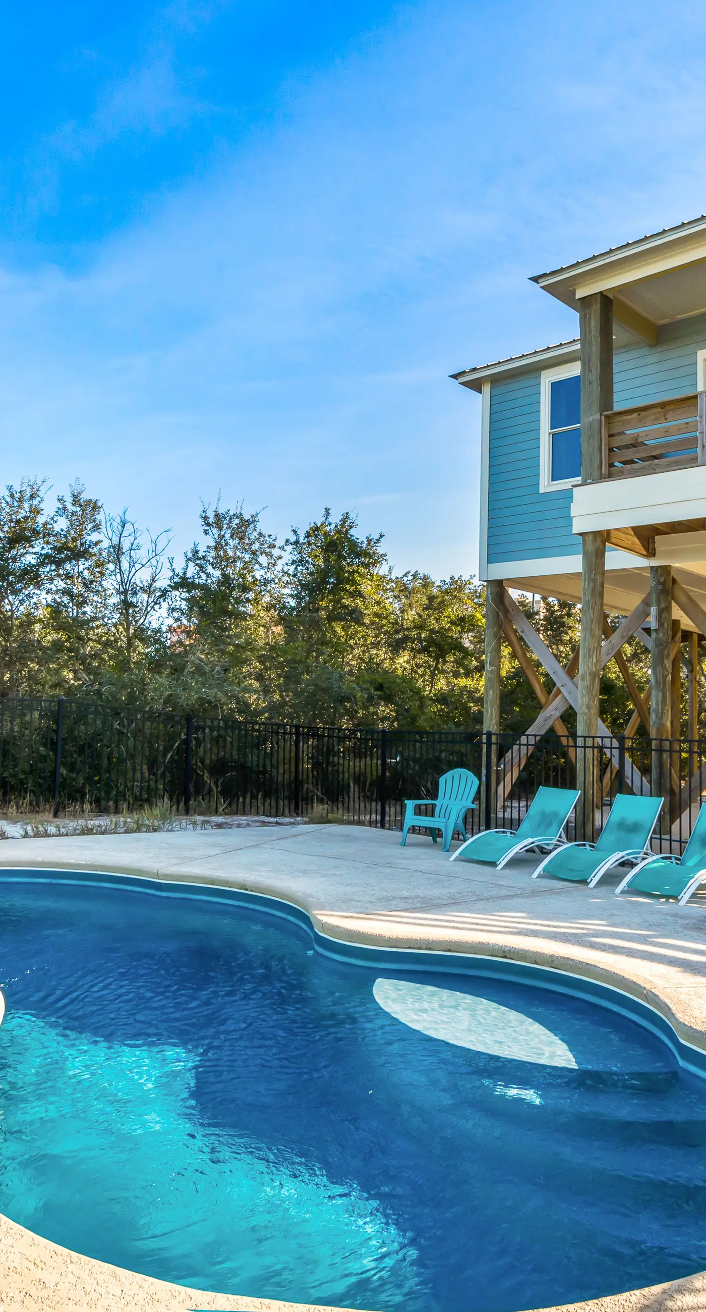 Gorgeous beach house with private pool, outdoor TV & custom grill area