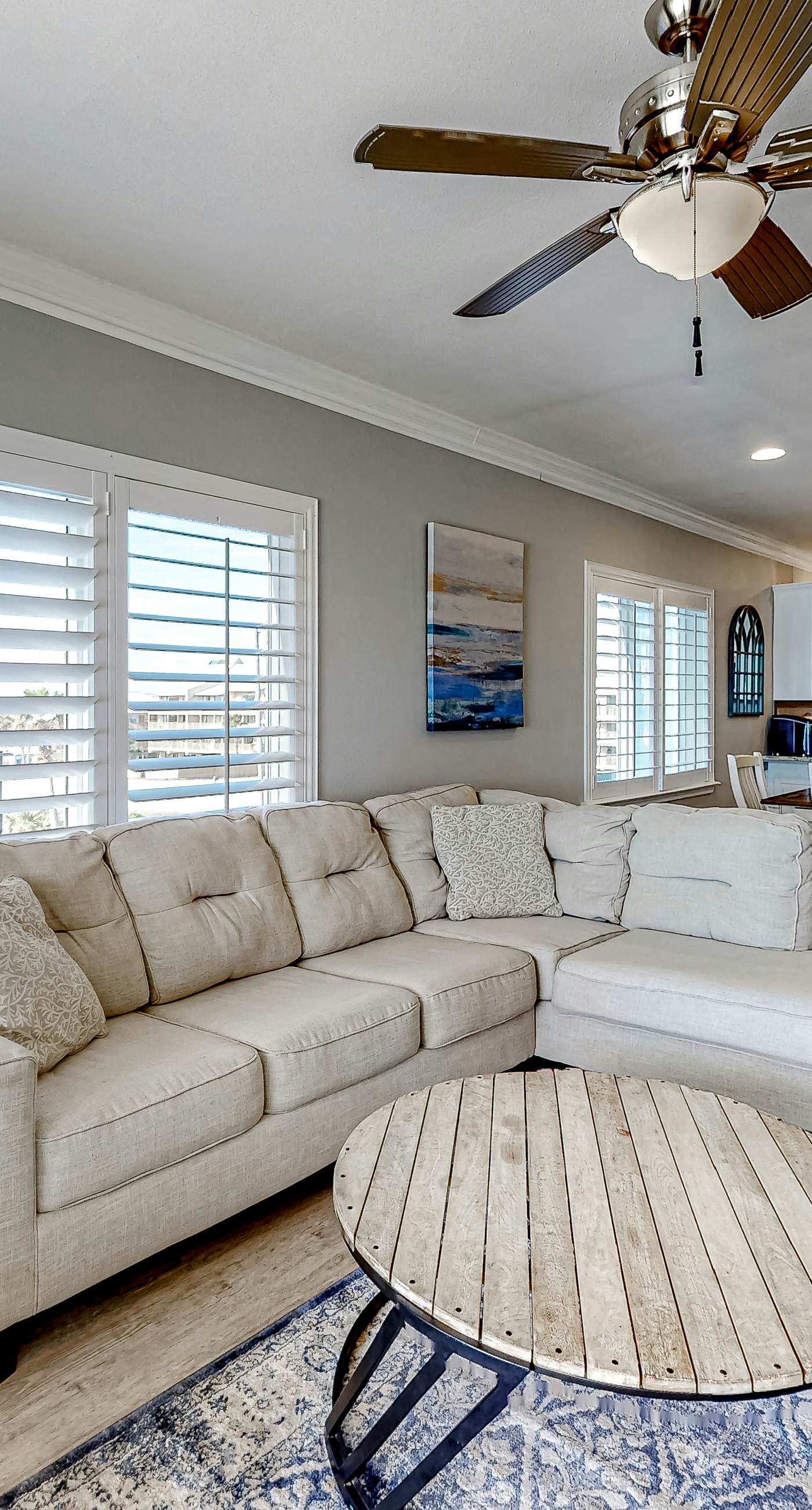 Beachfront Corner Condo with Free WiFi, Furnished Balcony, & a Shared Pool