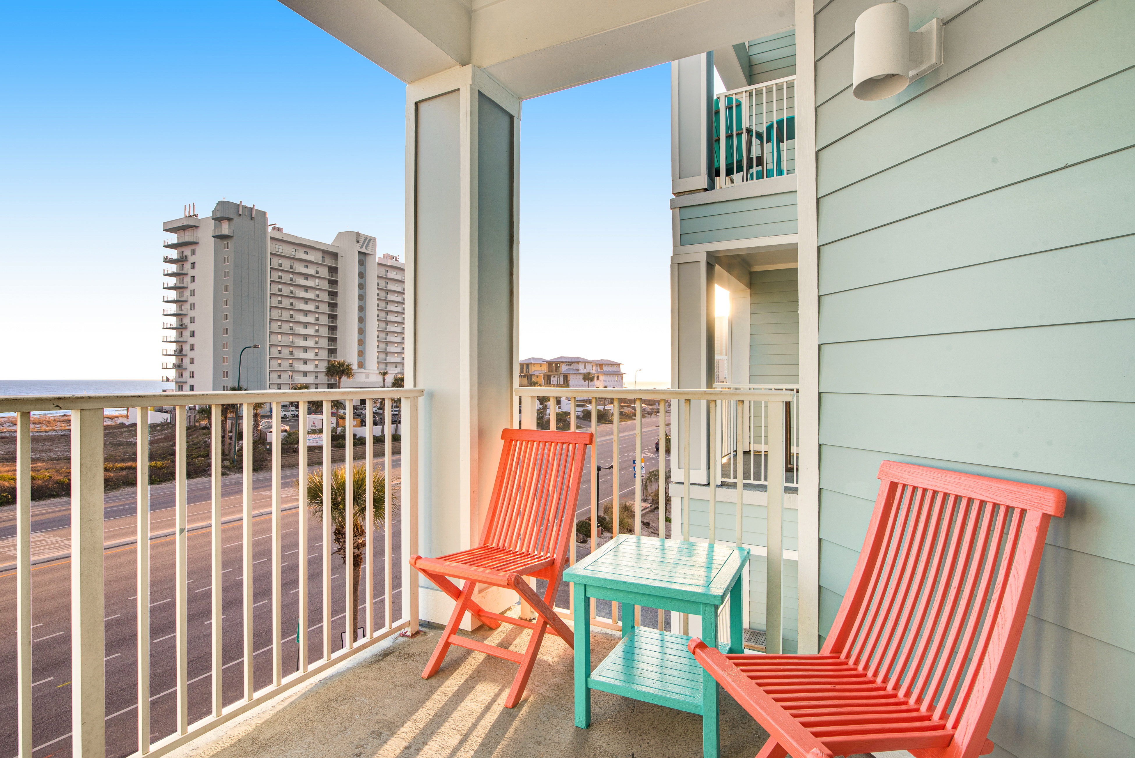 Gulf view condo with balcony, pool, & fitness room - walk to beach