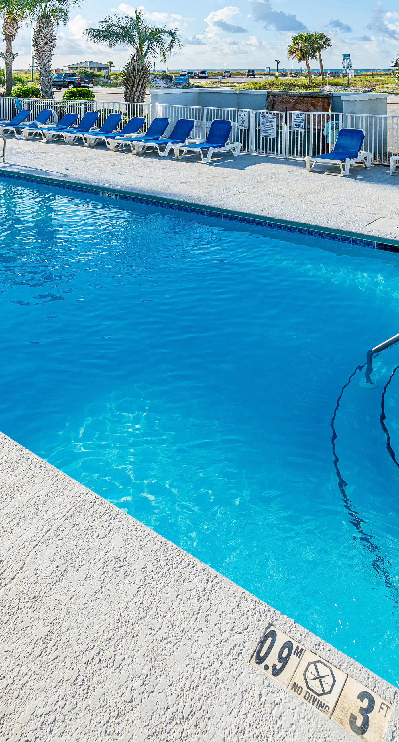 Gulf view condo with balcony, pool, & fitness room - walk to beach