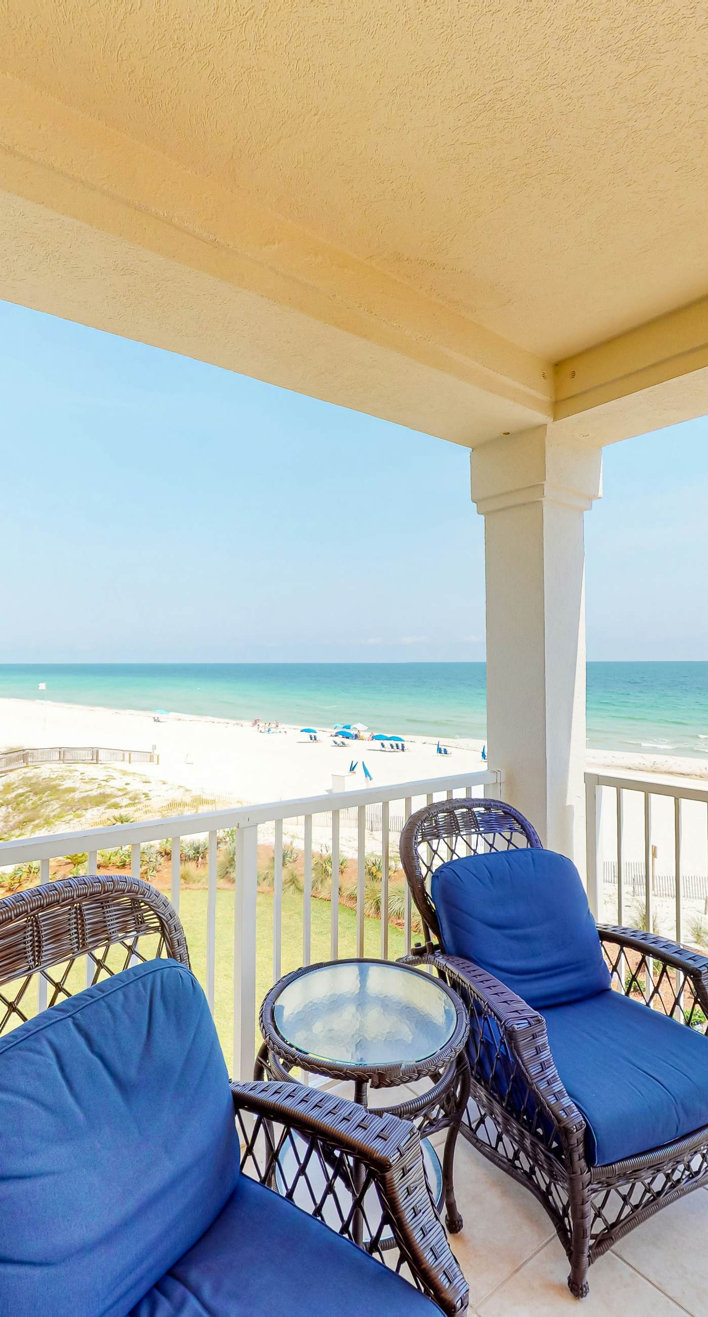 2nd-floor Gulf front condo with private balcony, views, on-site outdoor pool, grill