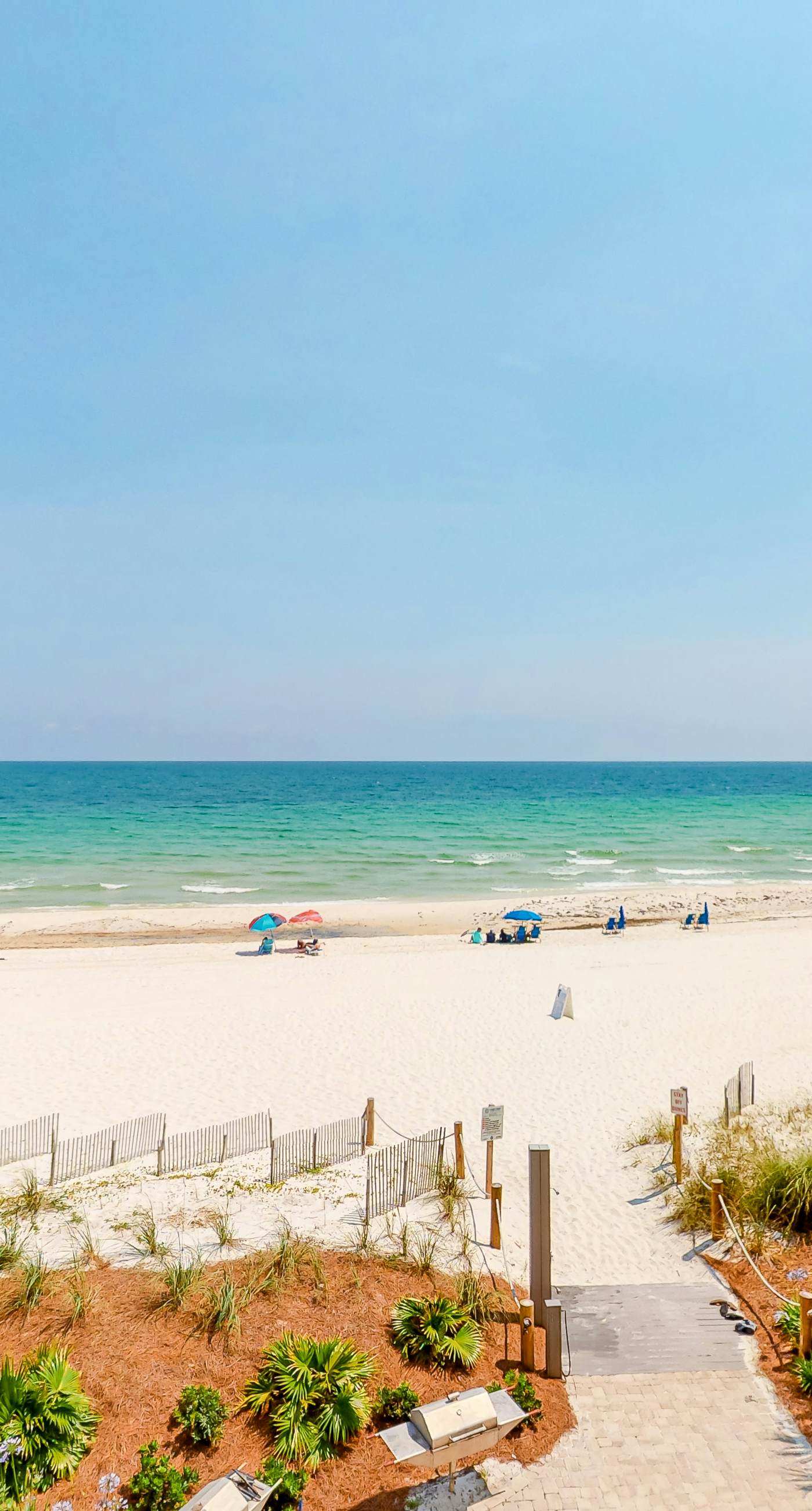 2nd-floor Gulf front condo with private balcony, views, on-site outdoor pool, grill