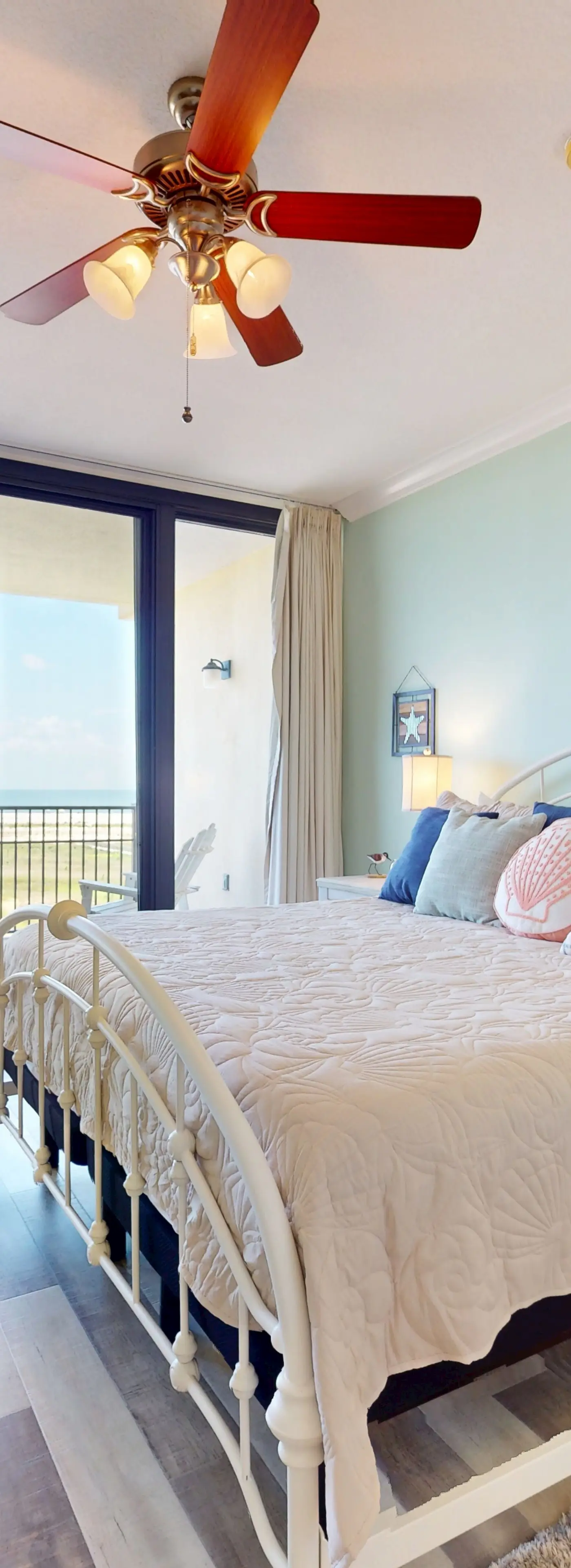 Beachfront condo with pool, private balcony, and laundry