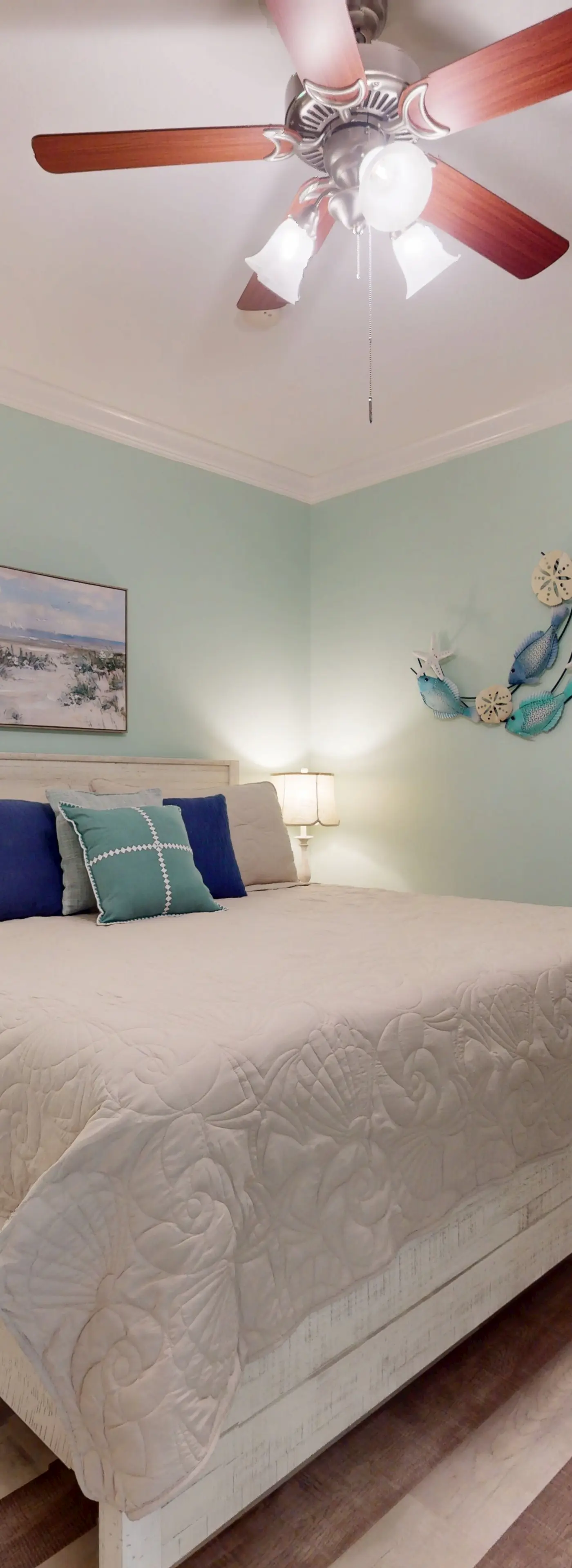 Beachfront condo with pool, private balcony, and laundry