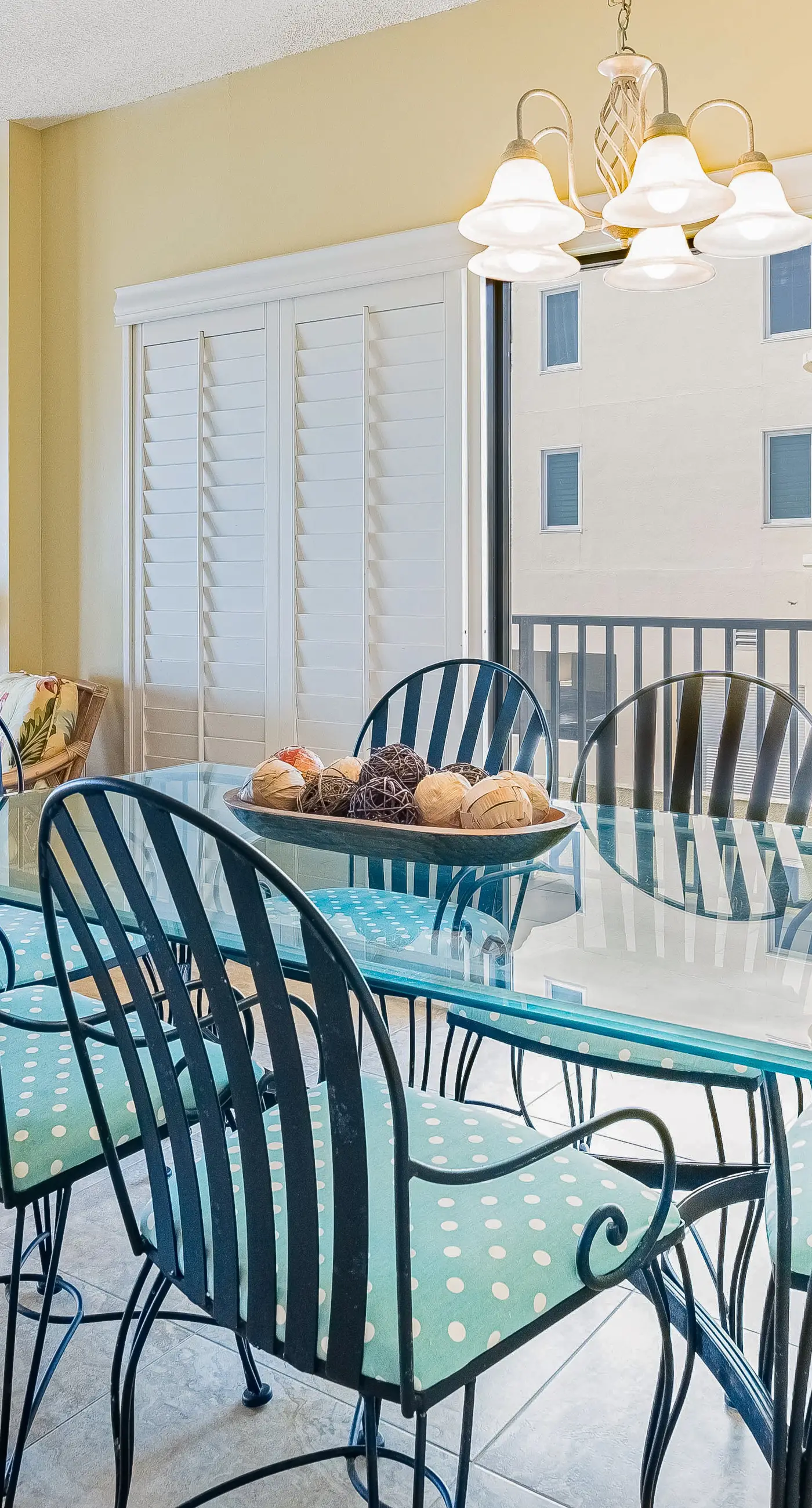 Gulf-front condo with spacious balcony, resort amenities, and cheerful interior