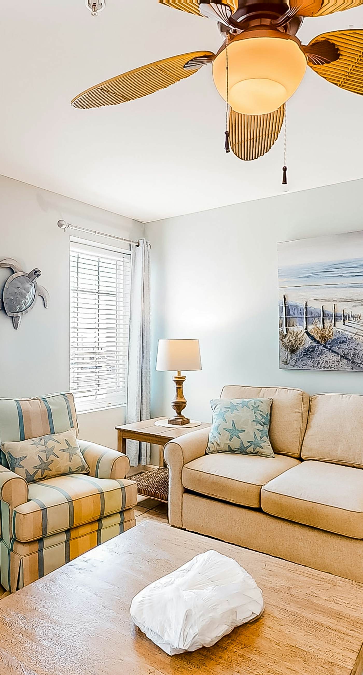 Gulf view condo with pool & fitness center - balcony, open layout, and W/D