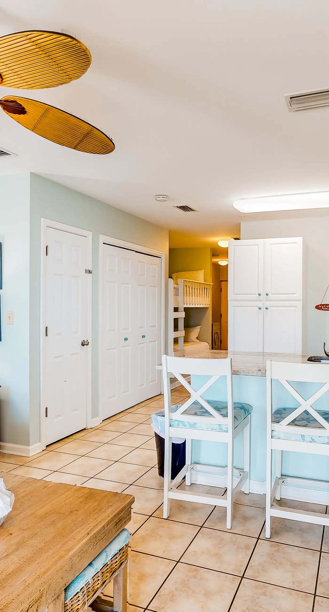 Gulf view condo with pool & fitness center - balcony, open layout, and W/D