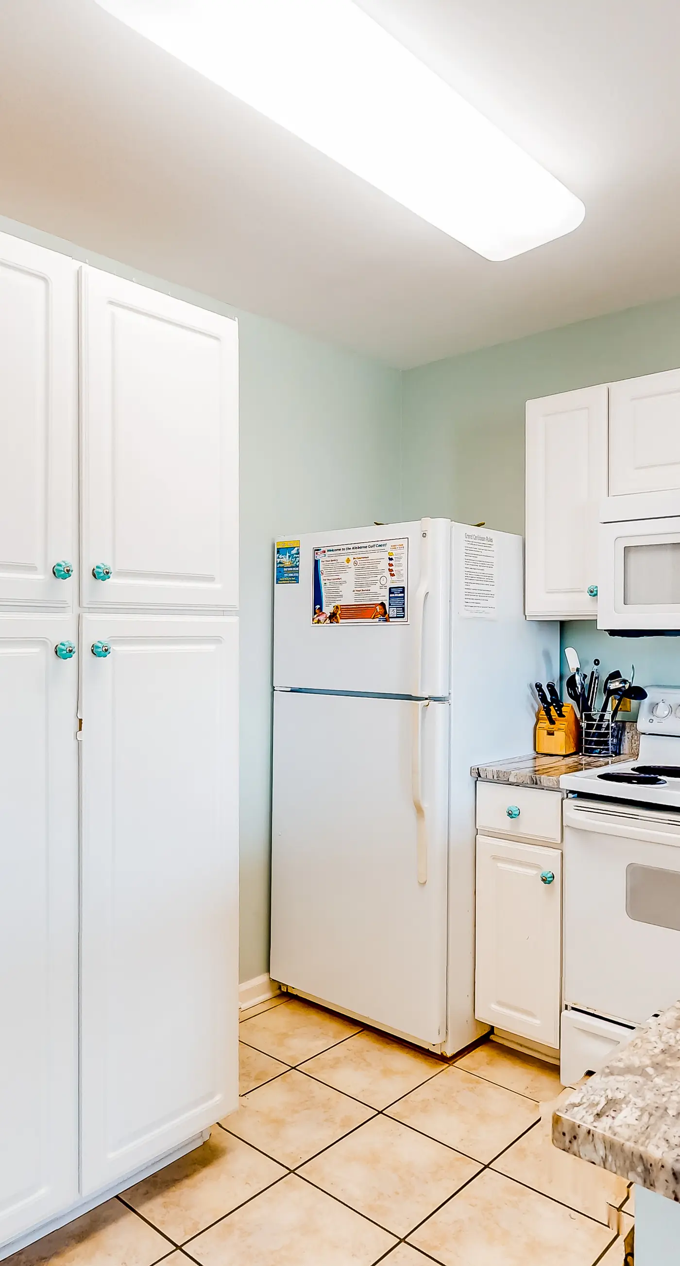 Gulf view condo with pool & fitness center - balcony, open layout, and W/D