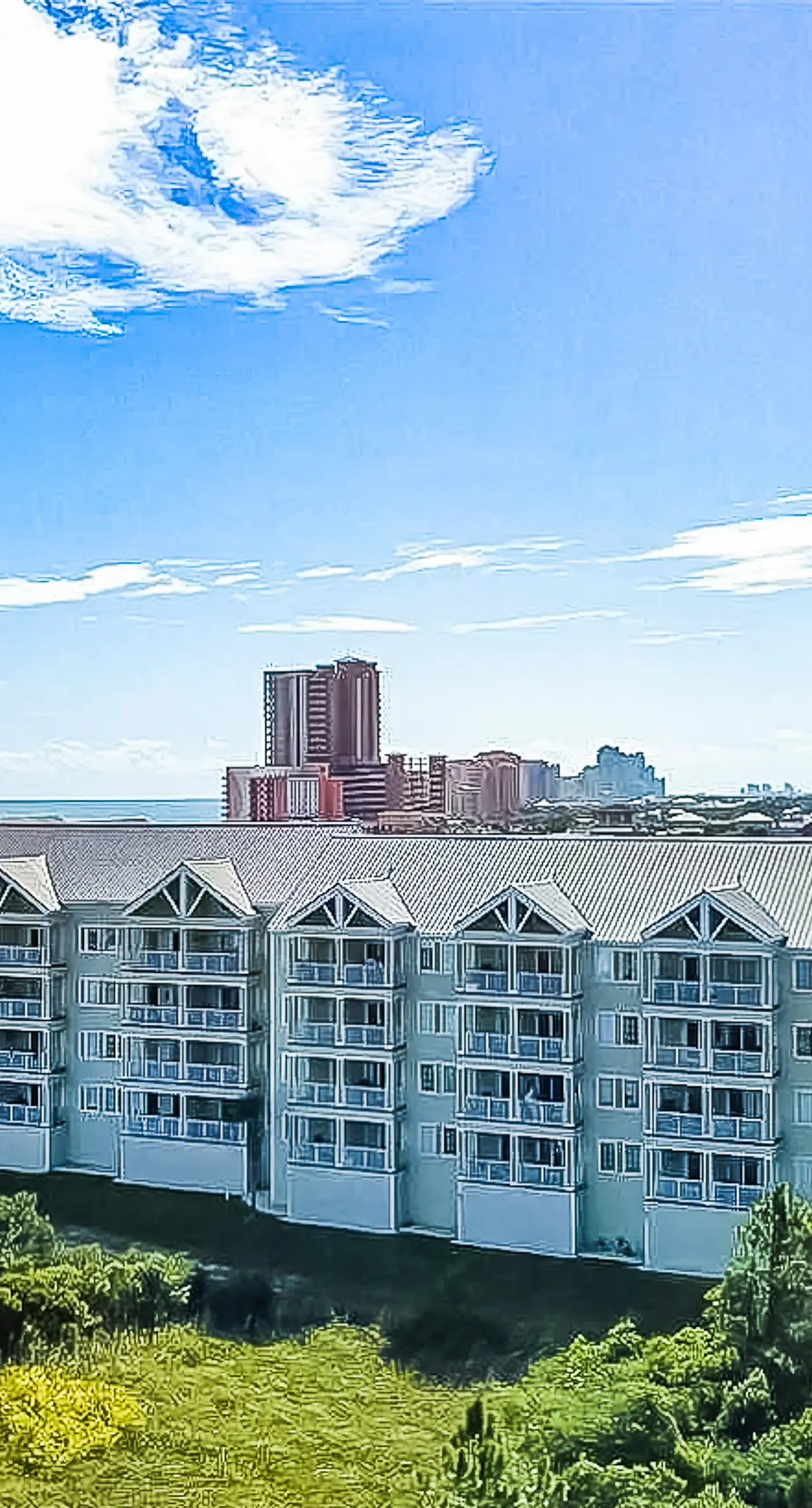 Gulf view condo with pool & fitness center - balcony, open layout, and W/D