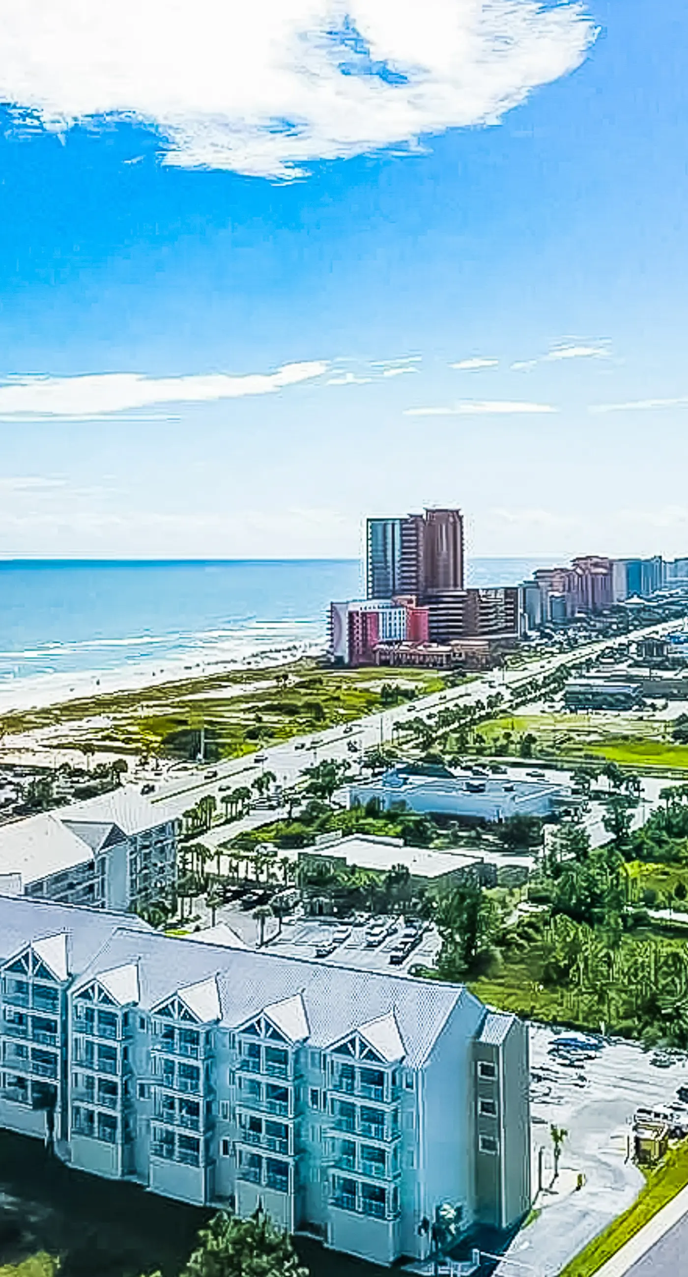 Gulf view condo with pool & fitness center - balcony, open layout, and W/D