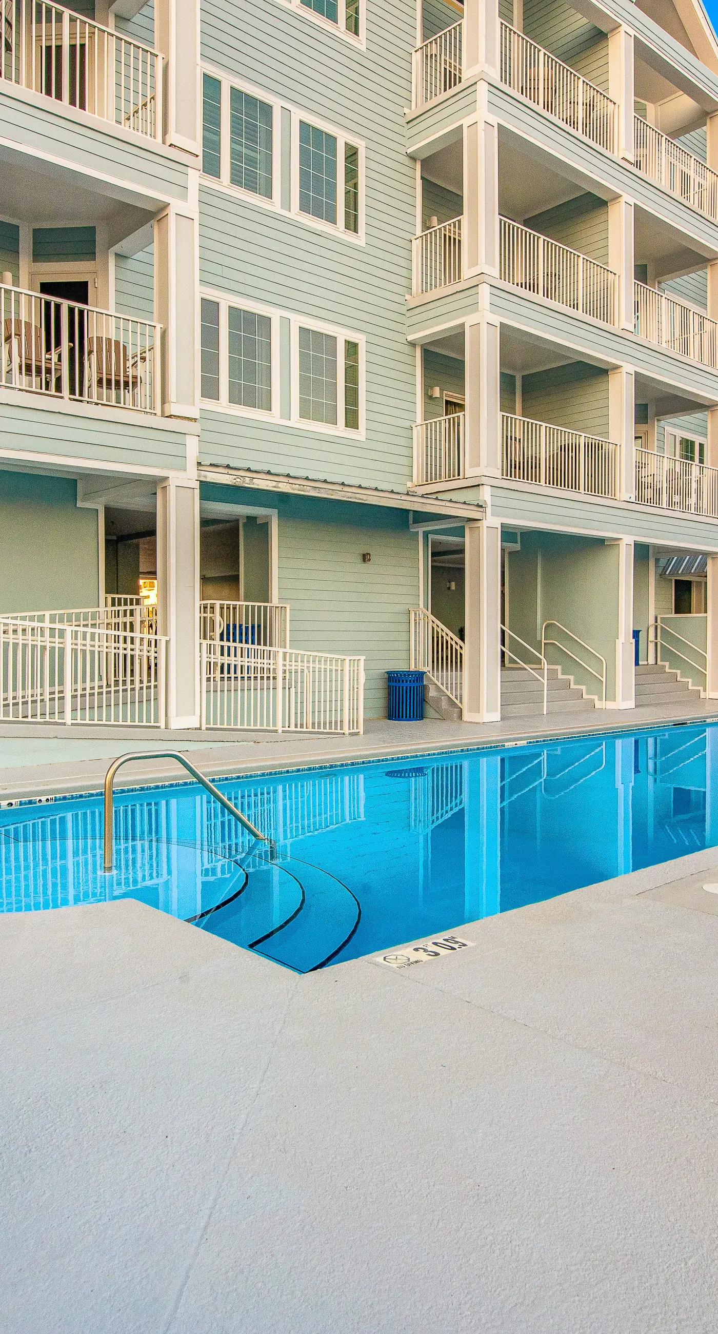 Gulf view condo with pool & fitness center - balcony, open layout, and W/D