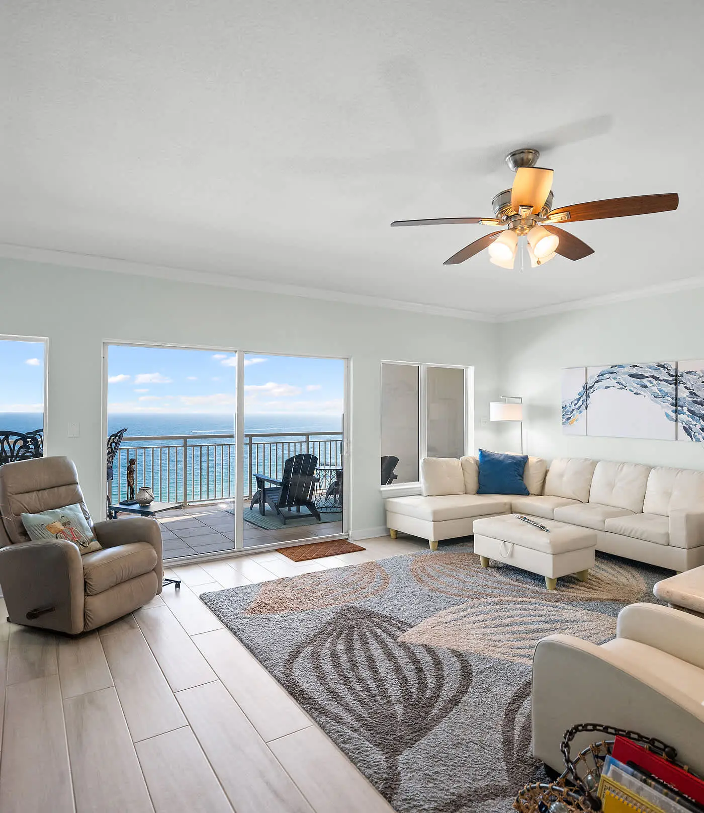 Upscale beachfront retreat w/private balcony, resort pool, sauna, & beach access
