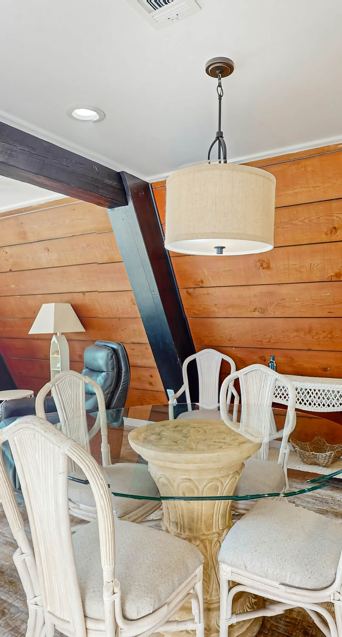 Unique beachside A-frame with porches, fantastic views & ocean access