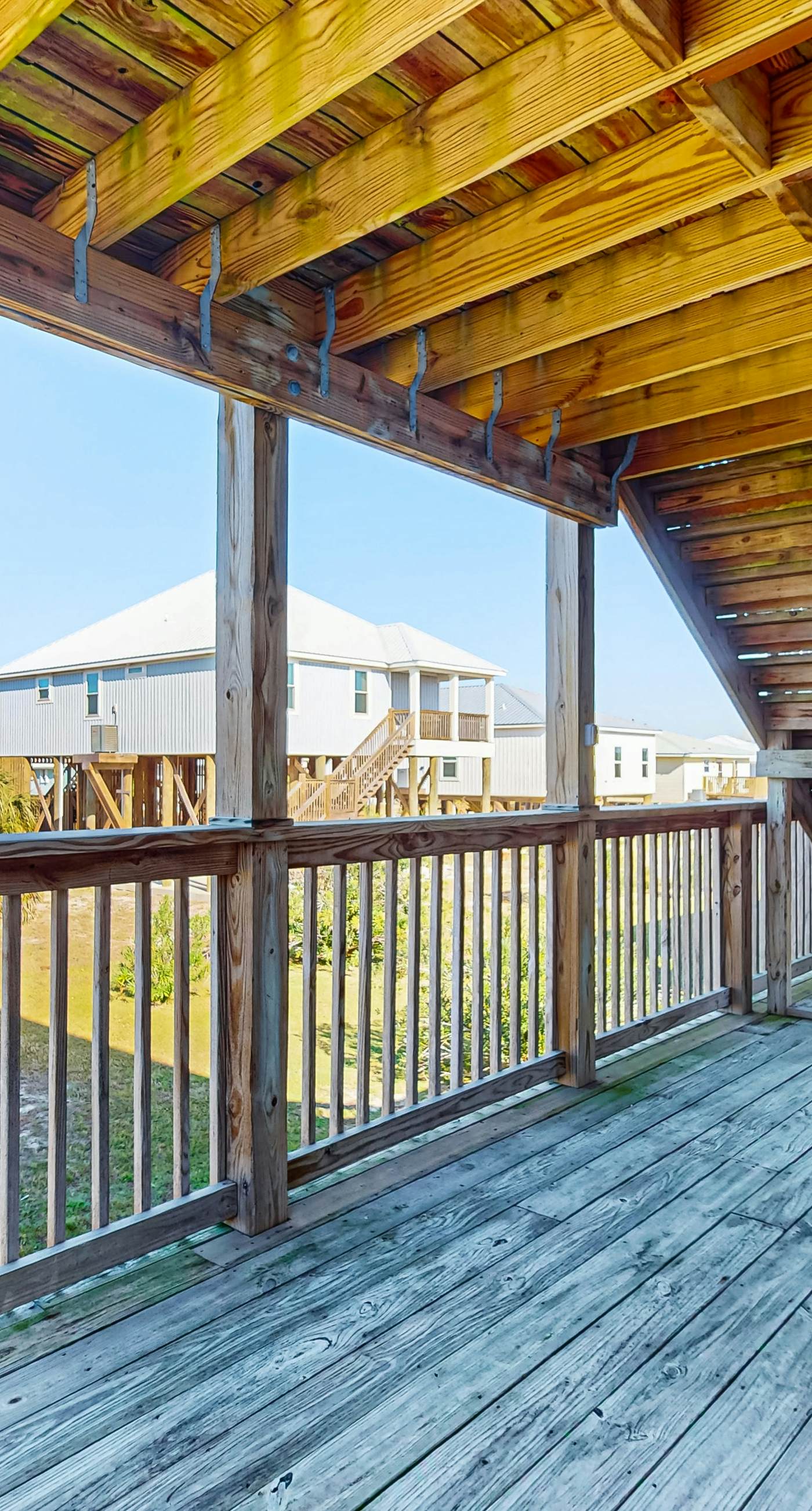 Unique beachside A-frame with porches, fantastic views & ocean access