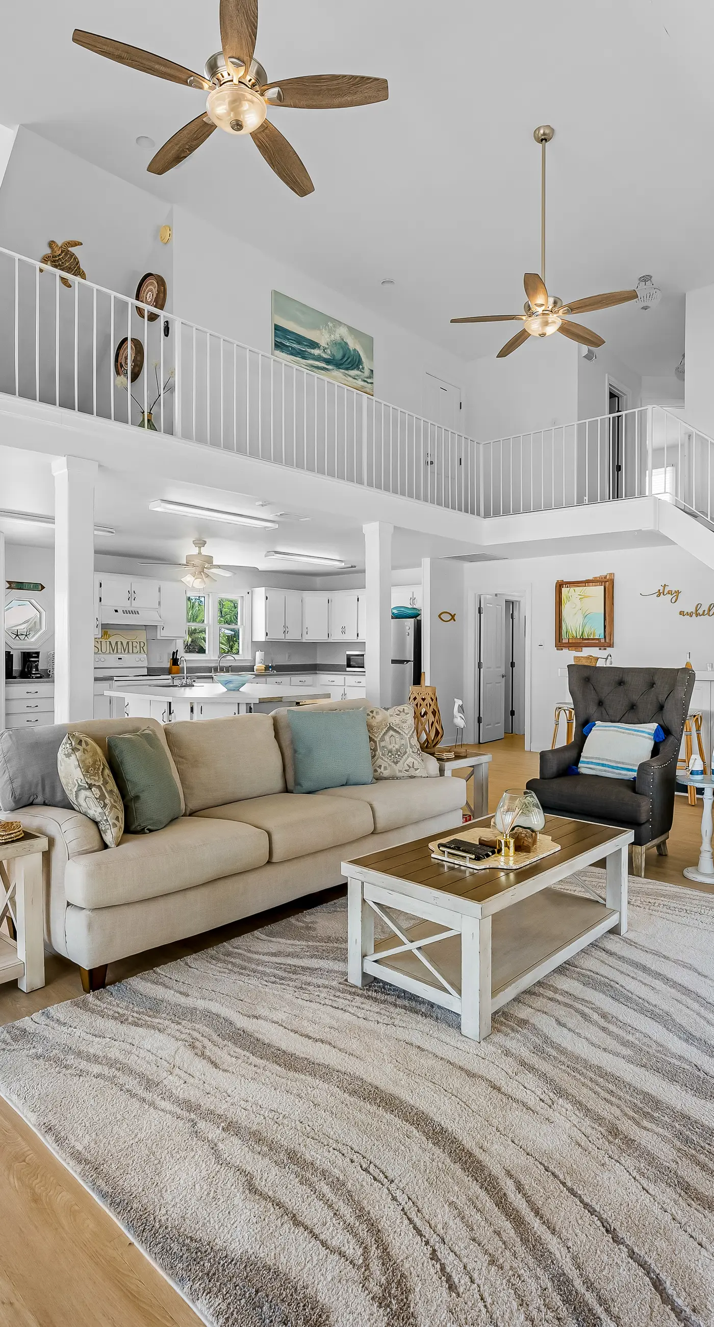 Dog-friendly beach house w/ stunning water views, wrap-around decks & a loft