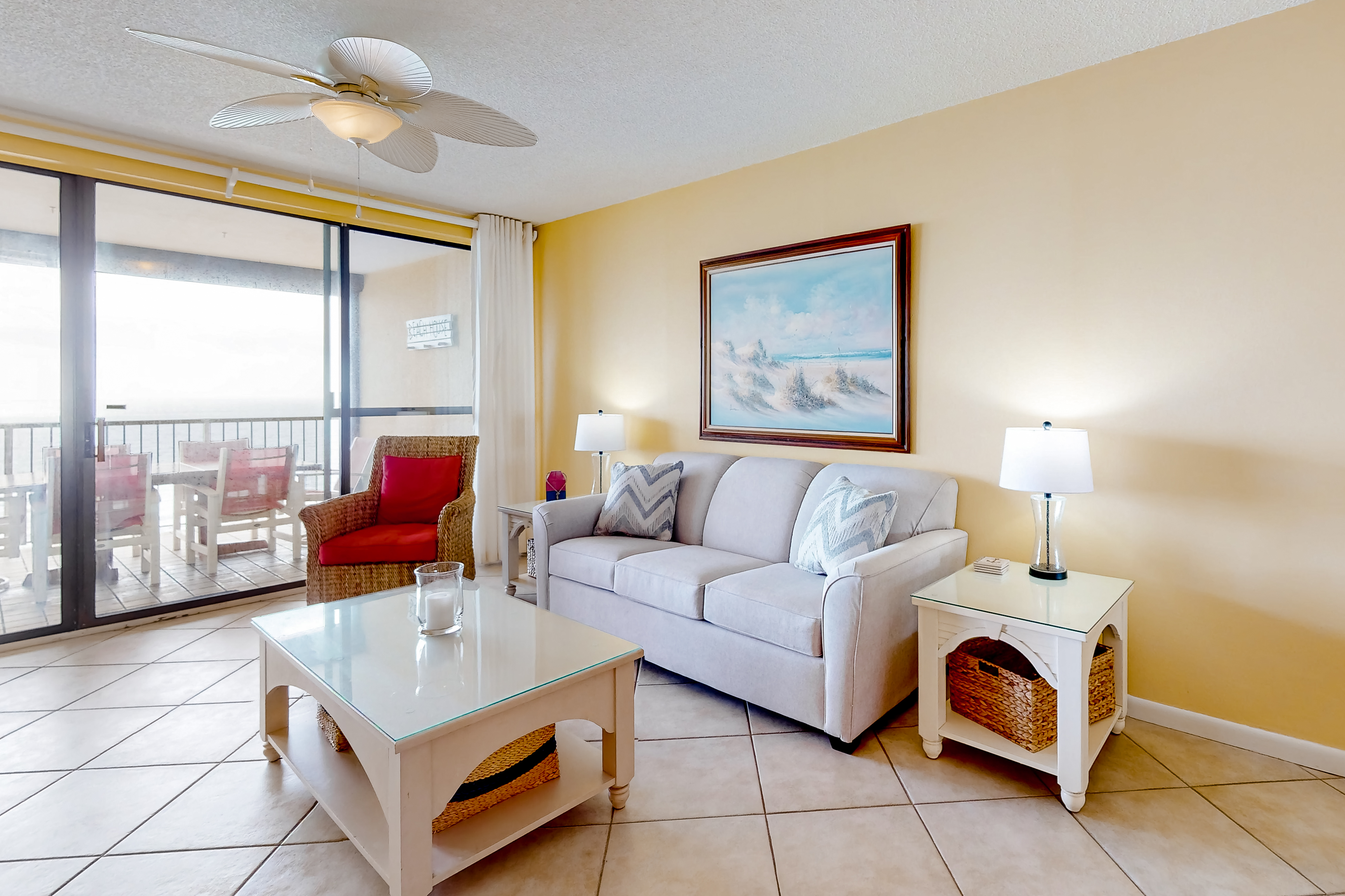 Gulf-front getaway with pool, hot tub, athletic courts & central