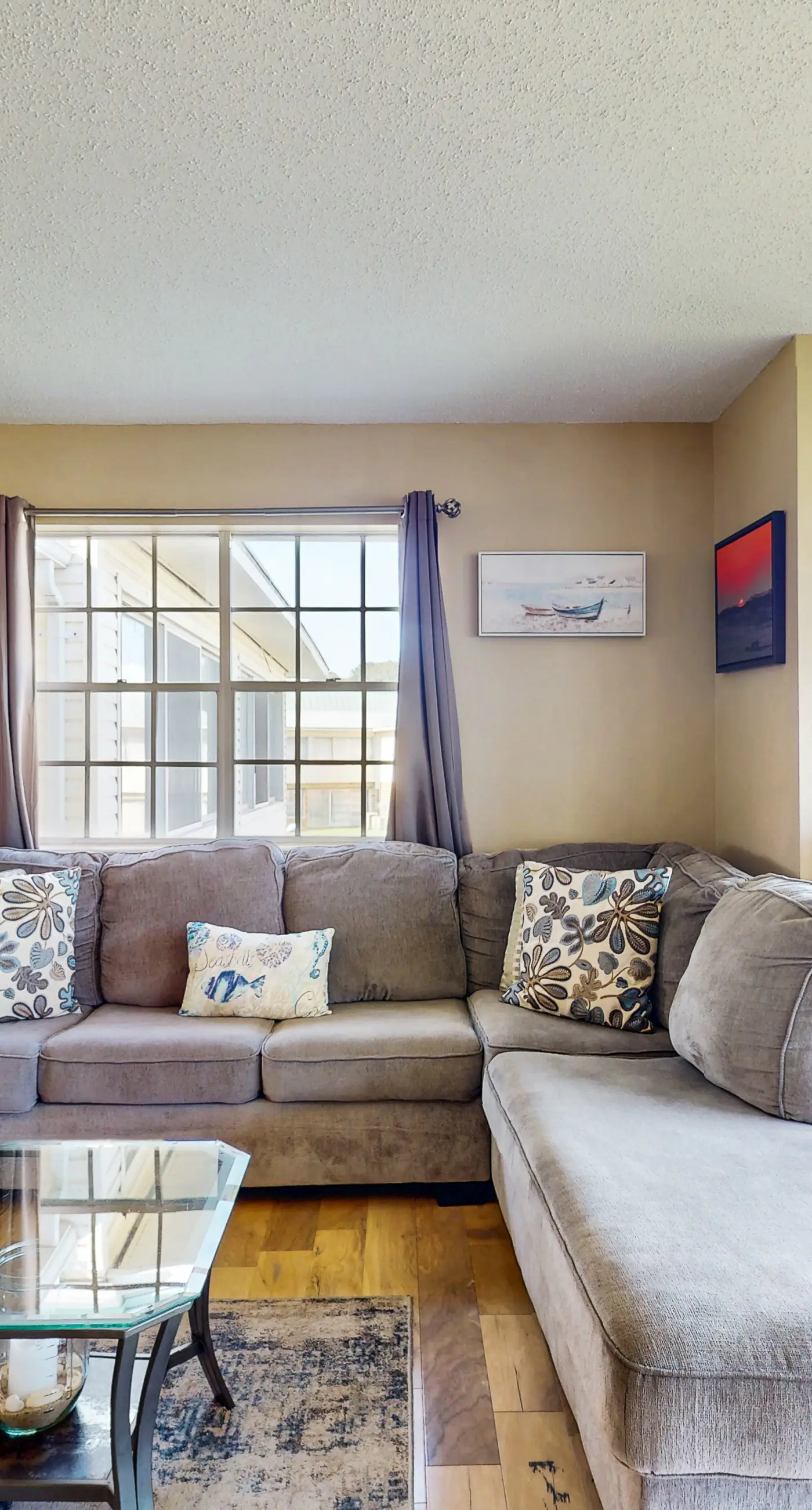 Family-friendly, beachfront getaway with a stainless kitchen & shared pool