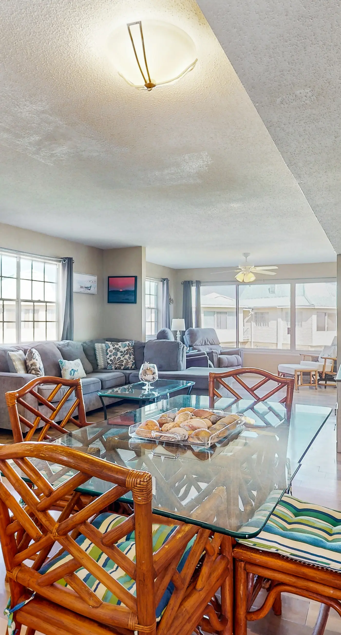 Family-friendly, beachfront getaway with a stainless kitchen & shared pool