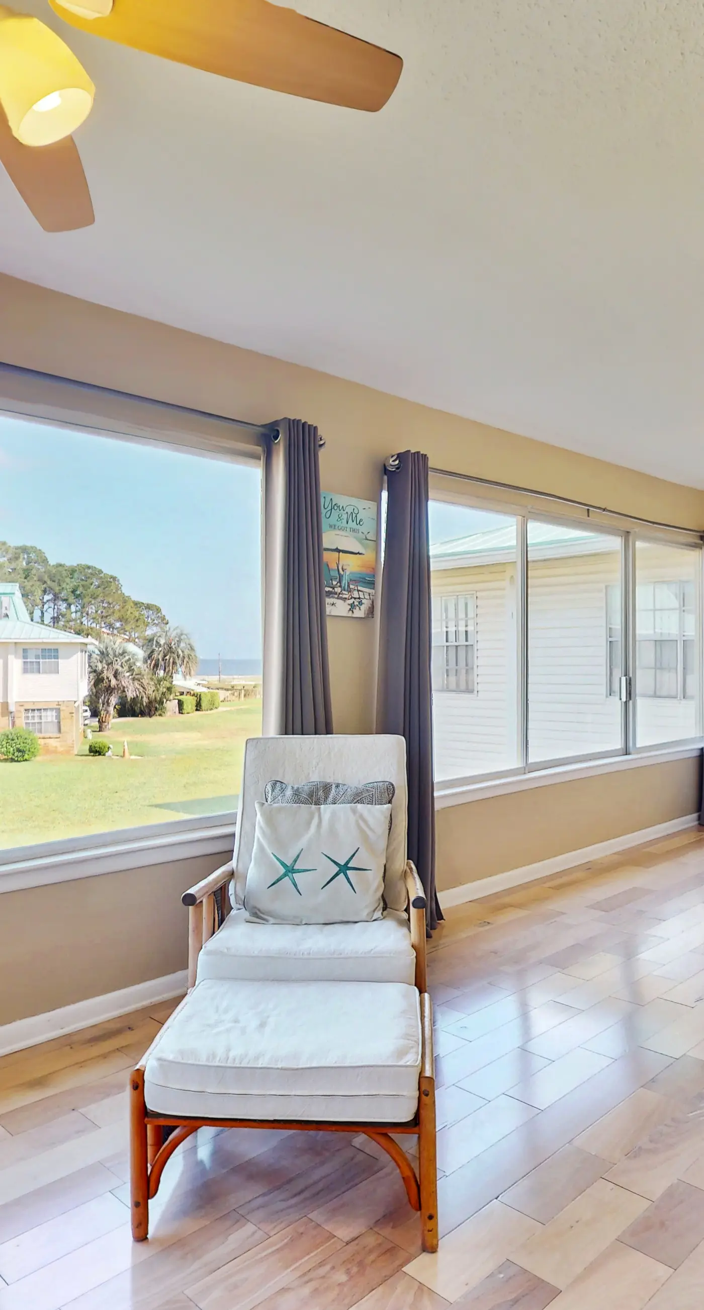 Family-friendly, beachfront getaway with a stainless kitchen & shared pool