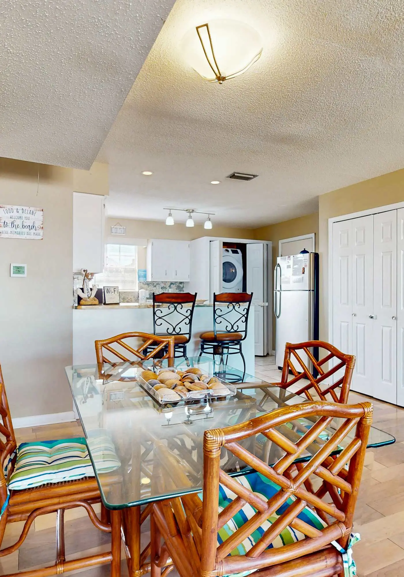 Family-friendly, beachfront getaway with a stainless kitchen & shared pool