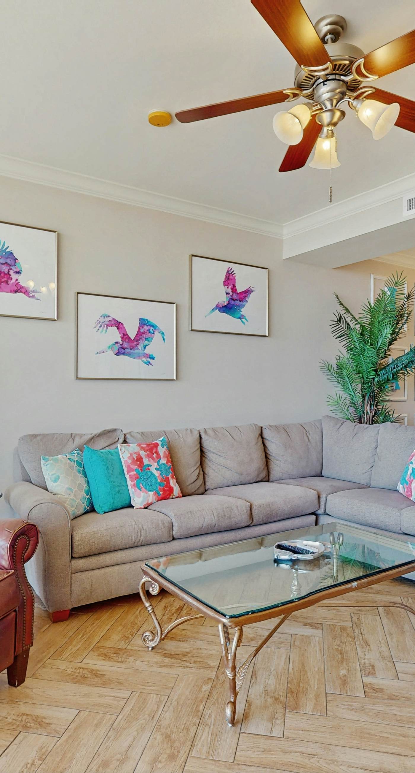 Bright & beachy waterfront condo with pools, tennis, gym, spacious balcony & W/D