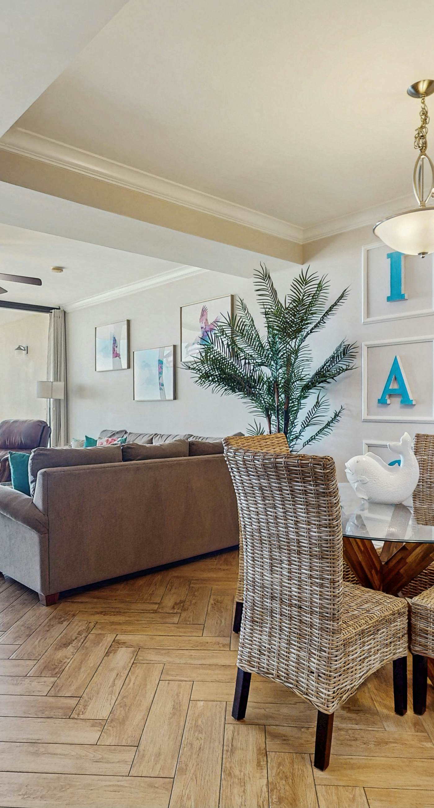 Bright & beachy waterfront condo with pools, tennis, gym, spacious balcony & W/D