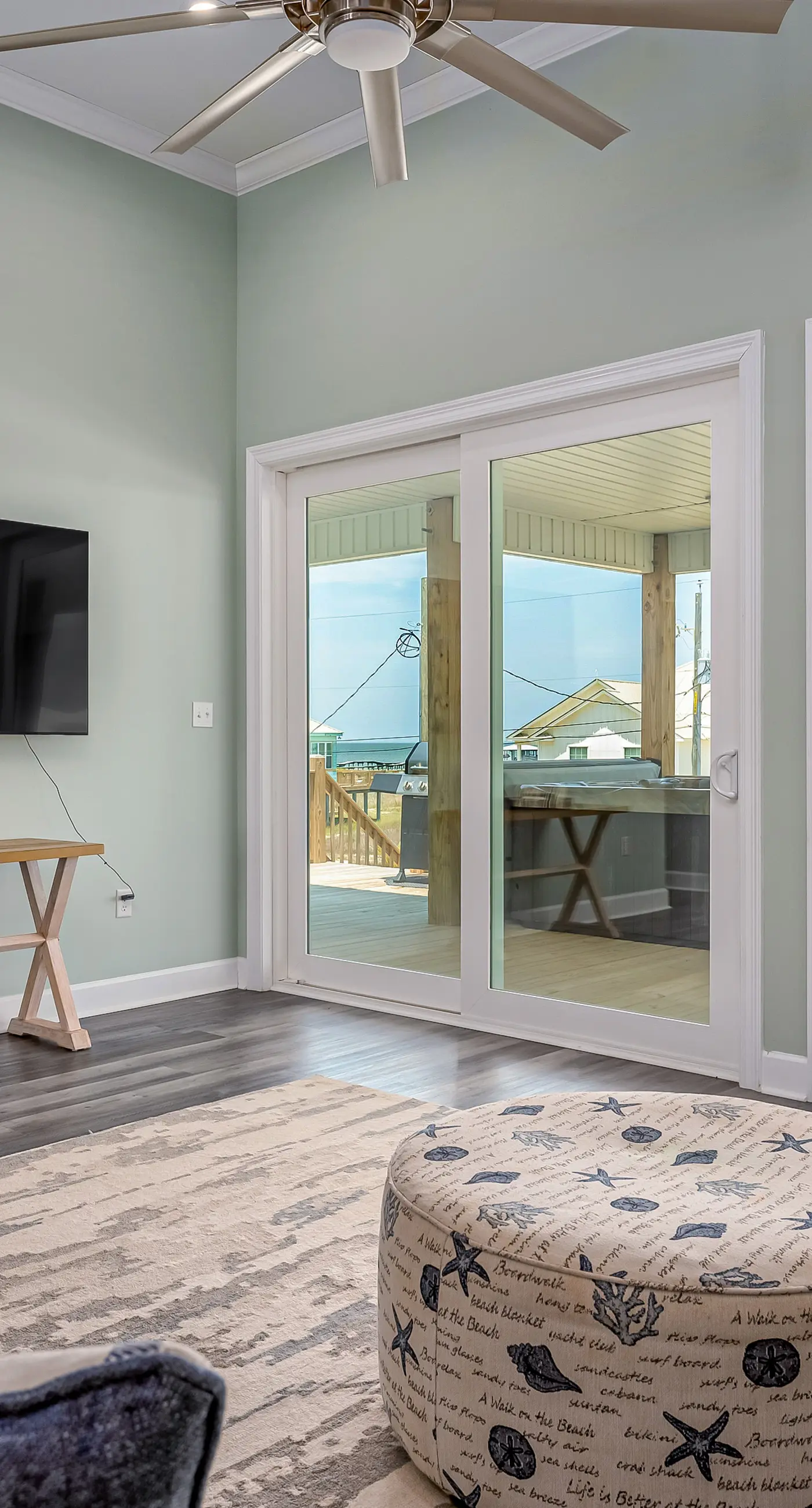 Beach house with Gulf views, deck, hot tub, new pool, grill, & WiFi