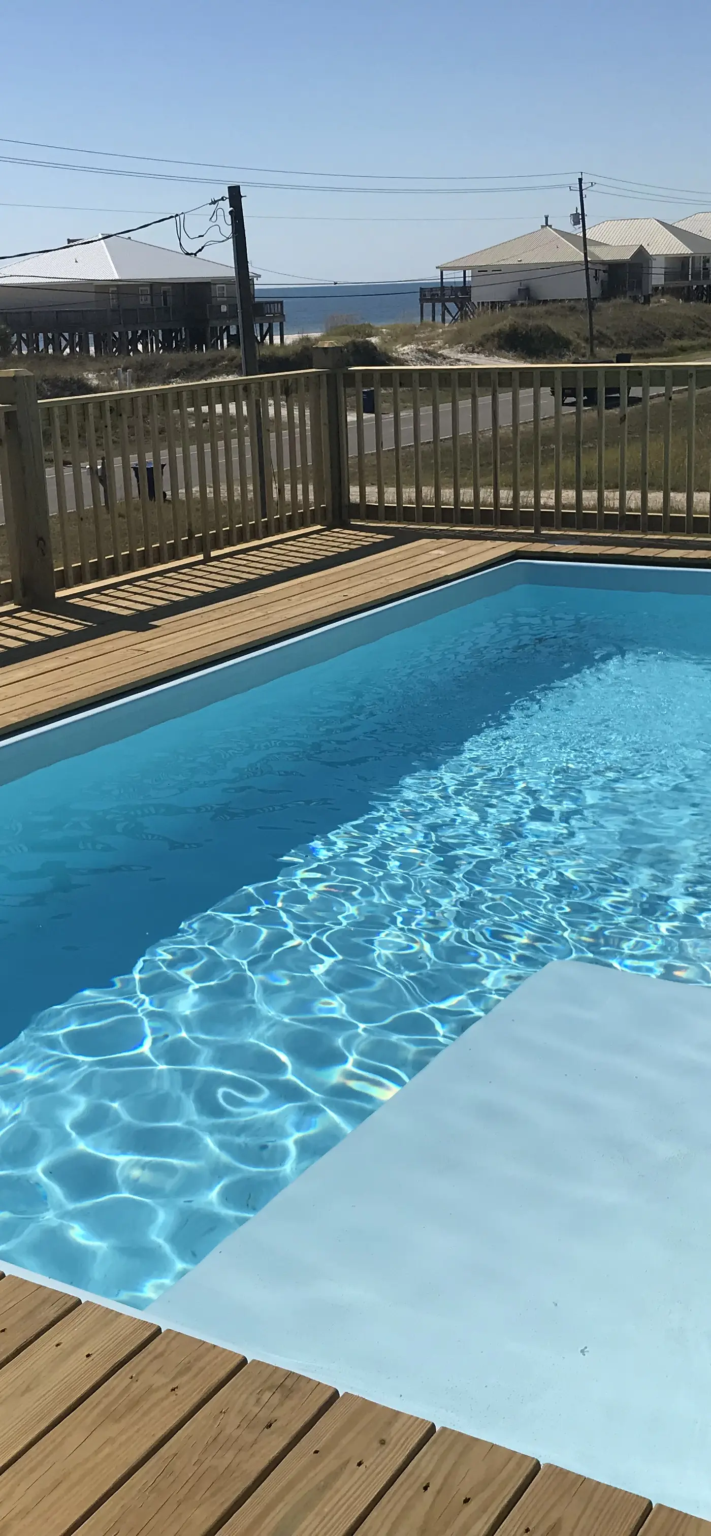 Beach house with Gulf views, deck, hot tub, new pool, grill, & WiFi