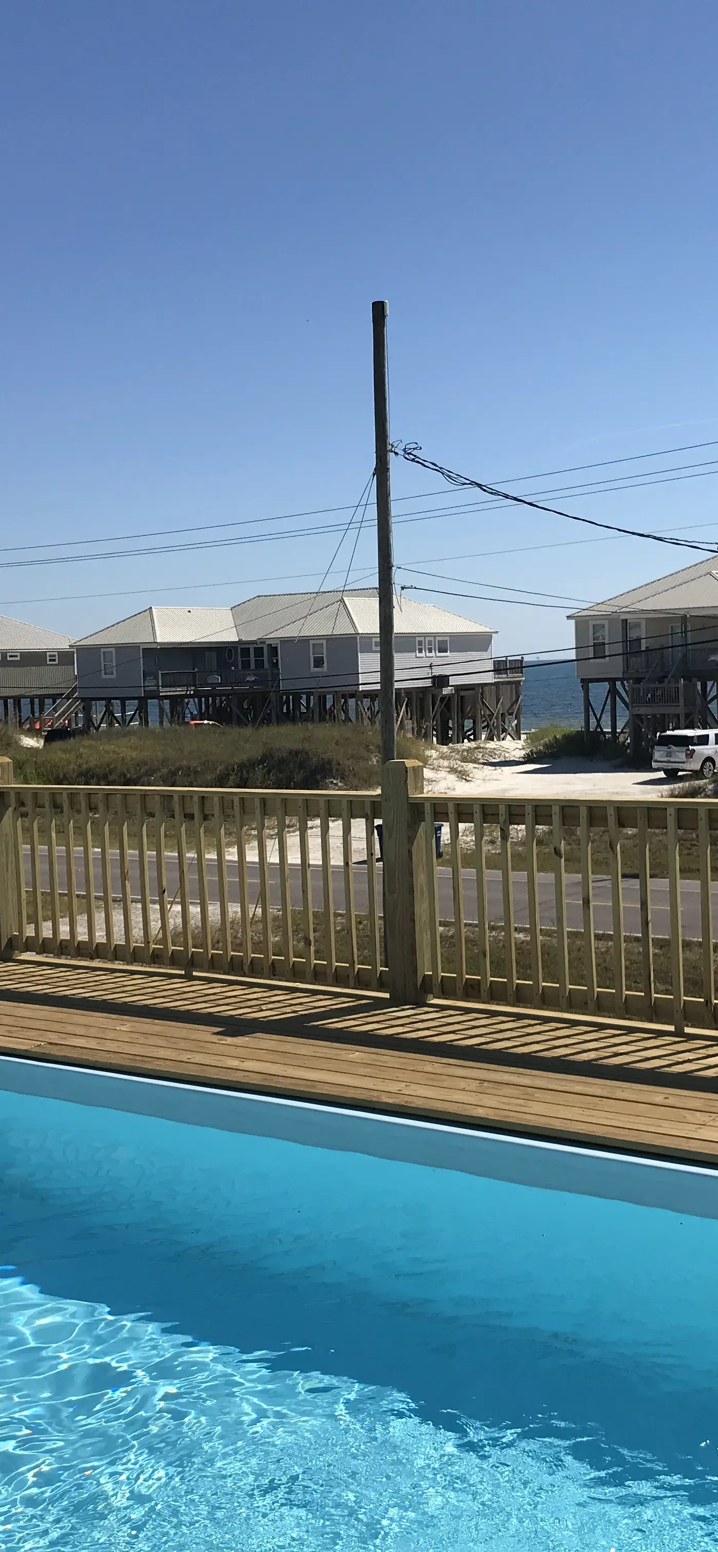 Beach house with Gulf views, deck, hot tub, new pool, grill, & WiFi