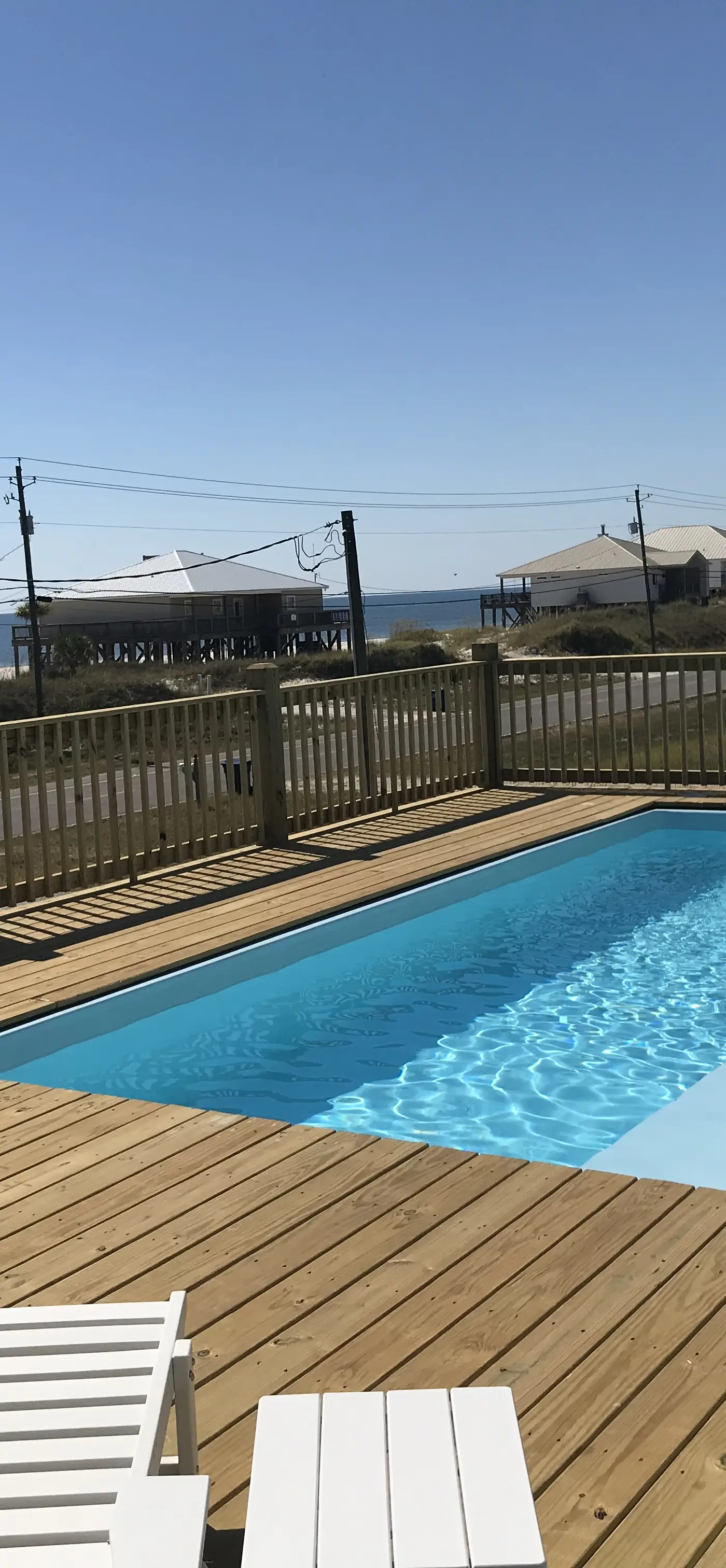 Beach house with Gulf views, deck, hot tub, new pool, grill, & WiFi