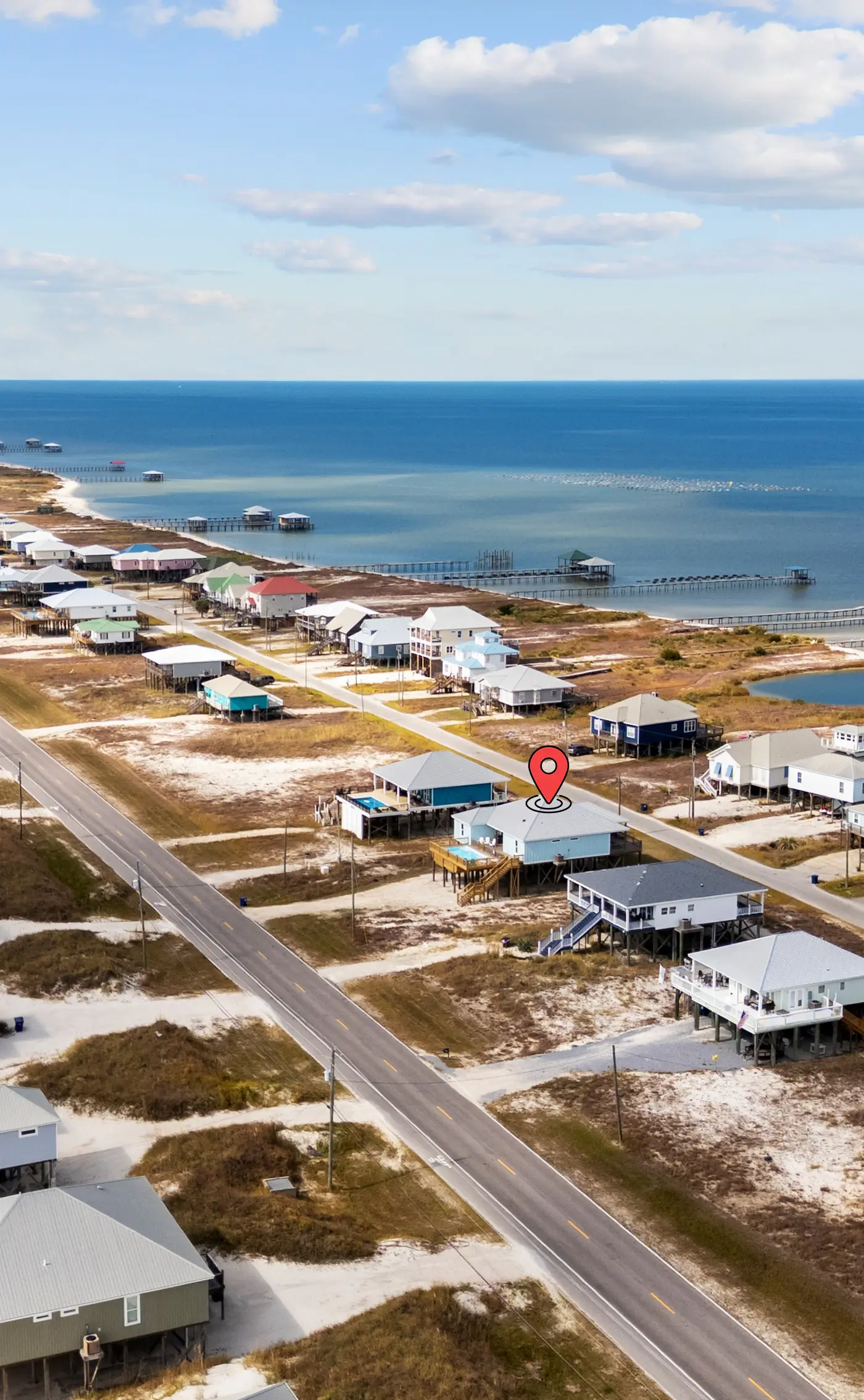 Beach house with Gulf views, deck, hot tub, new pool, grill, & WiFi