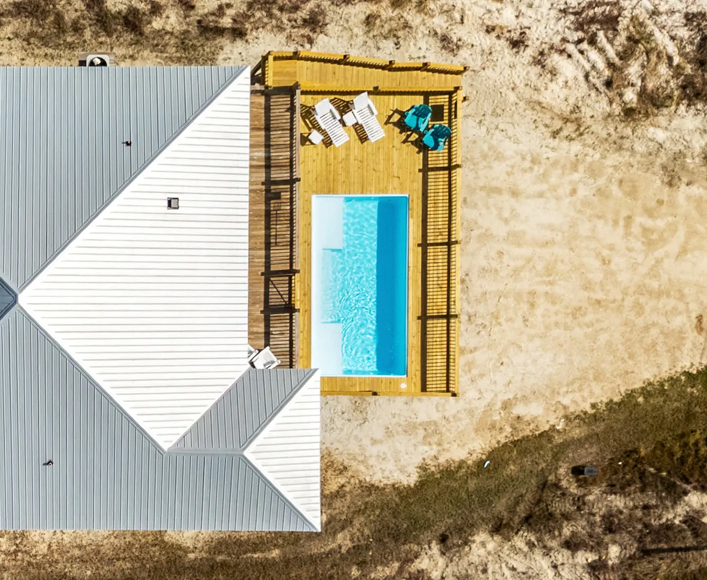Beach house with Gulf views, deck, hot tub, new pool, grill, & WiFi
